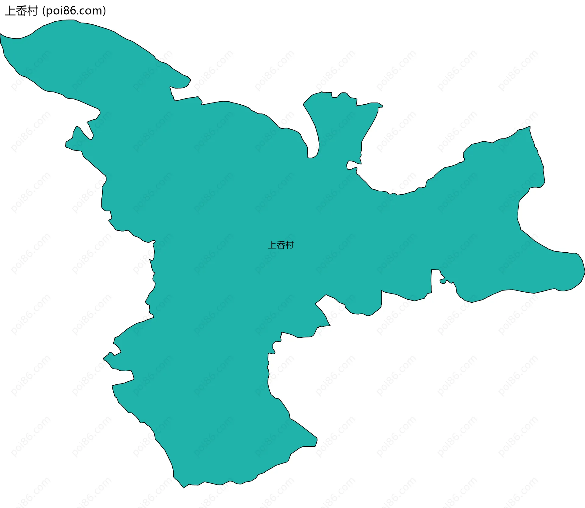 上岙村边界地图