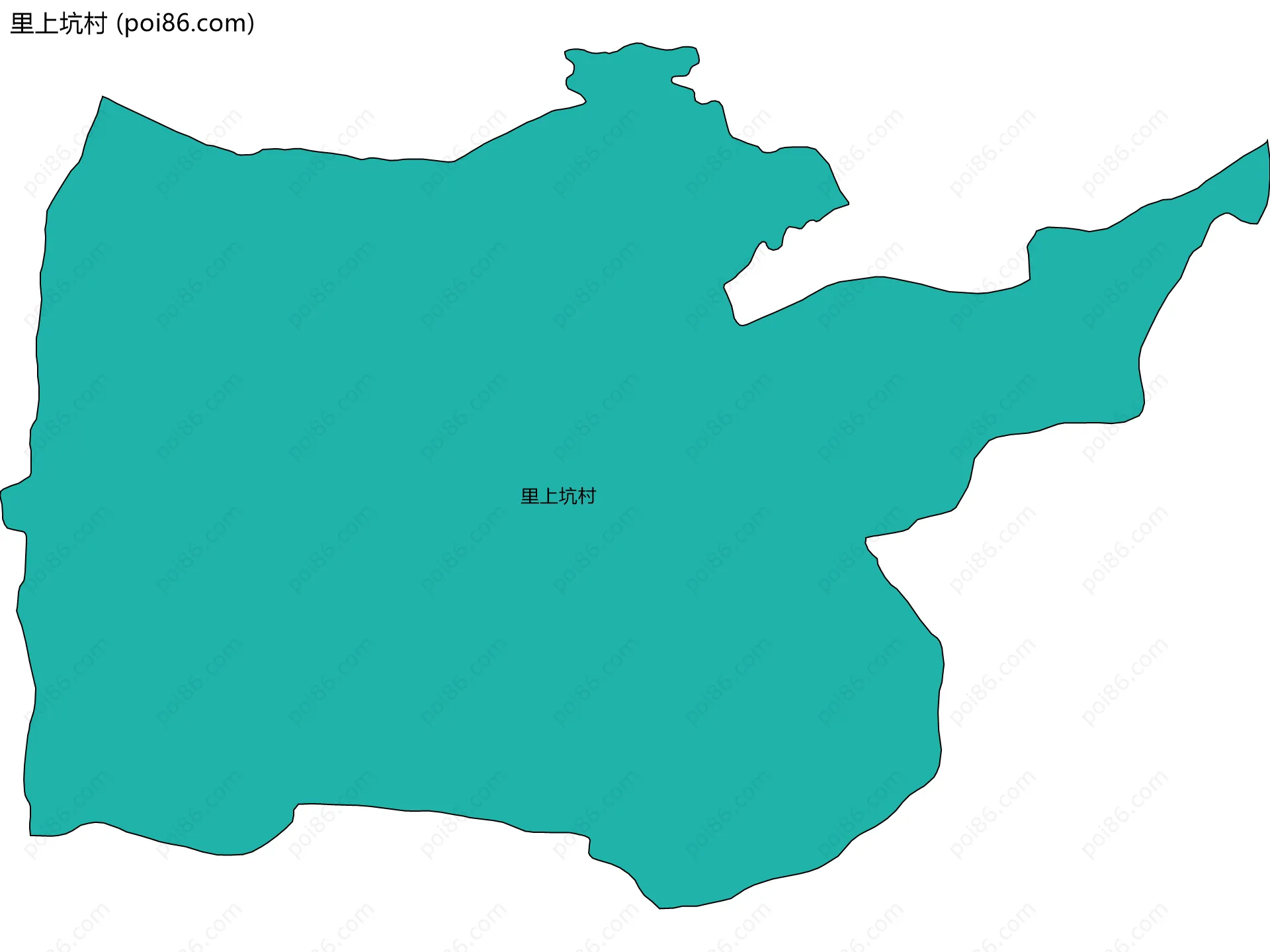 里上坑村边界地图