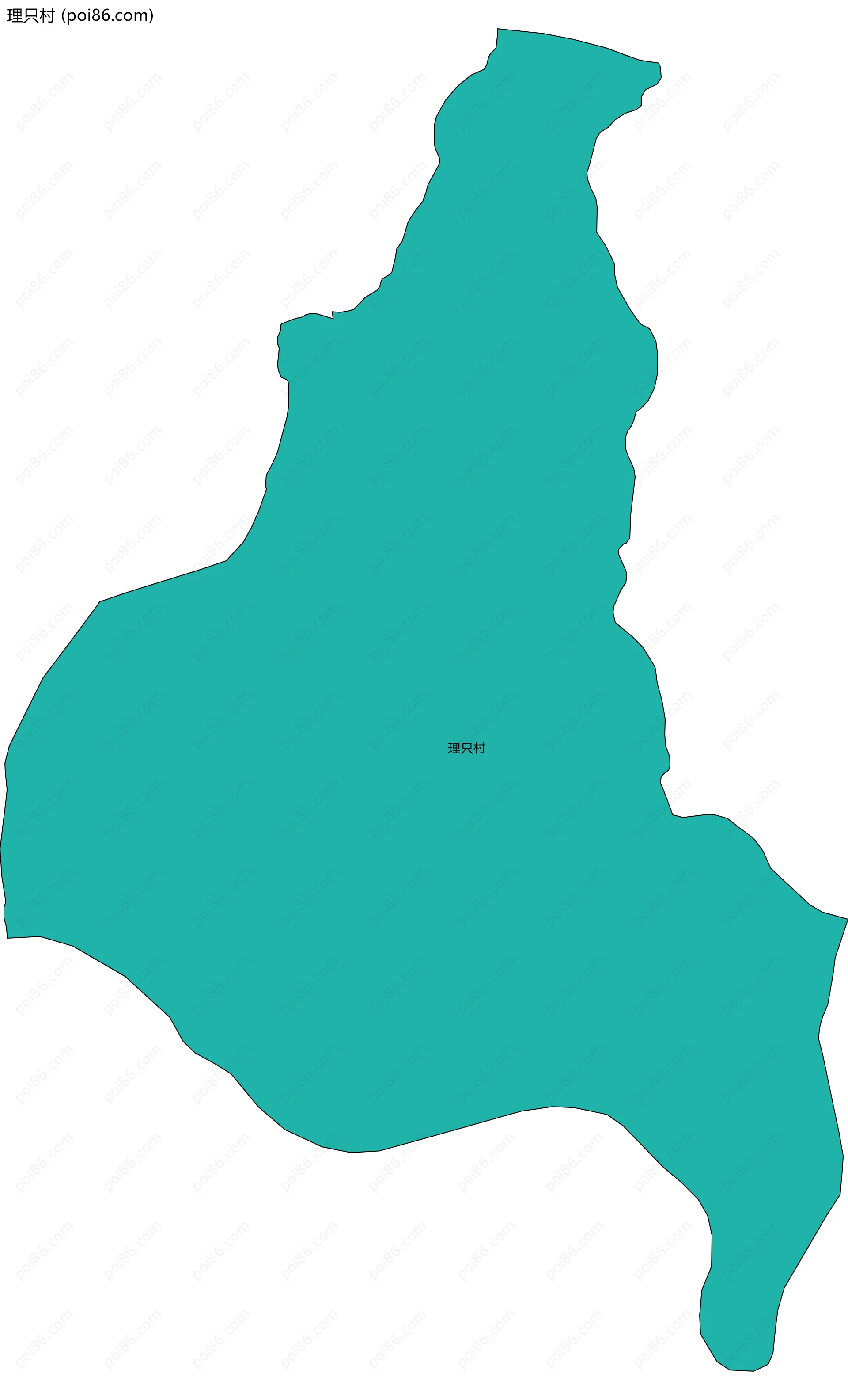 理只村边界地图