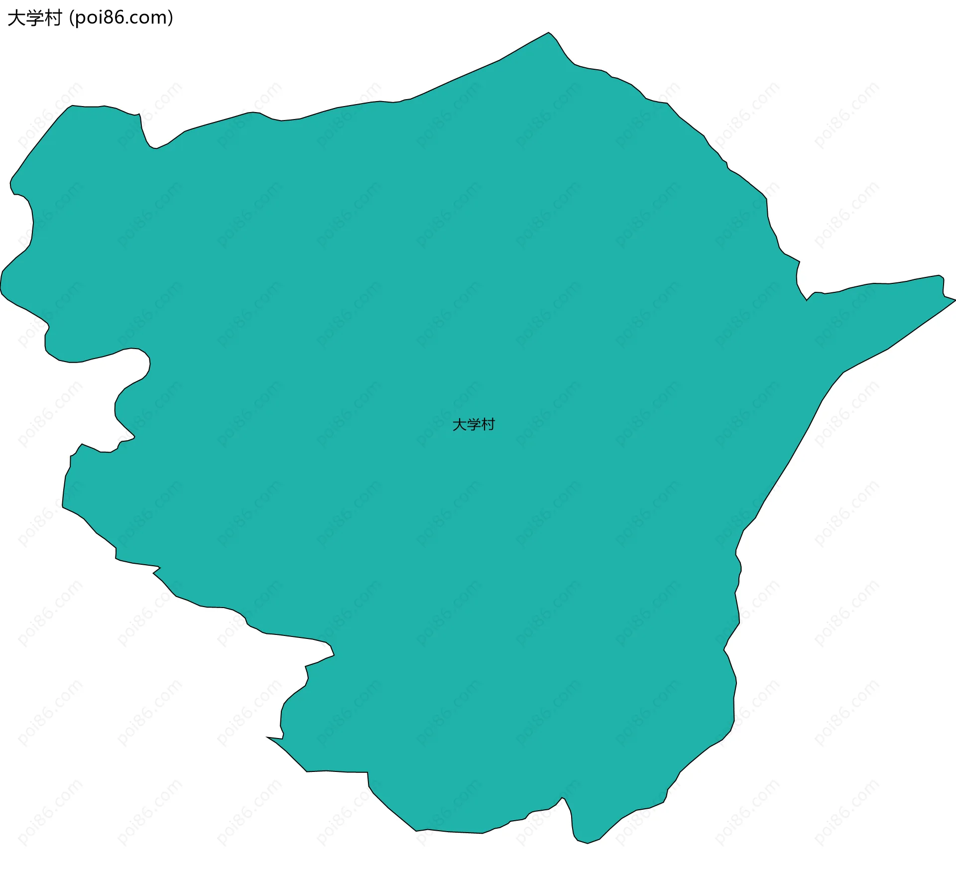 大学村边界地图