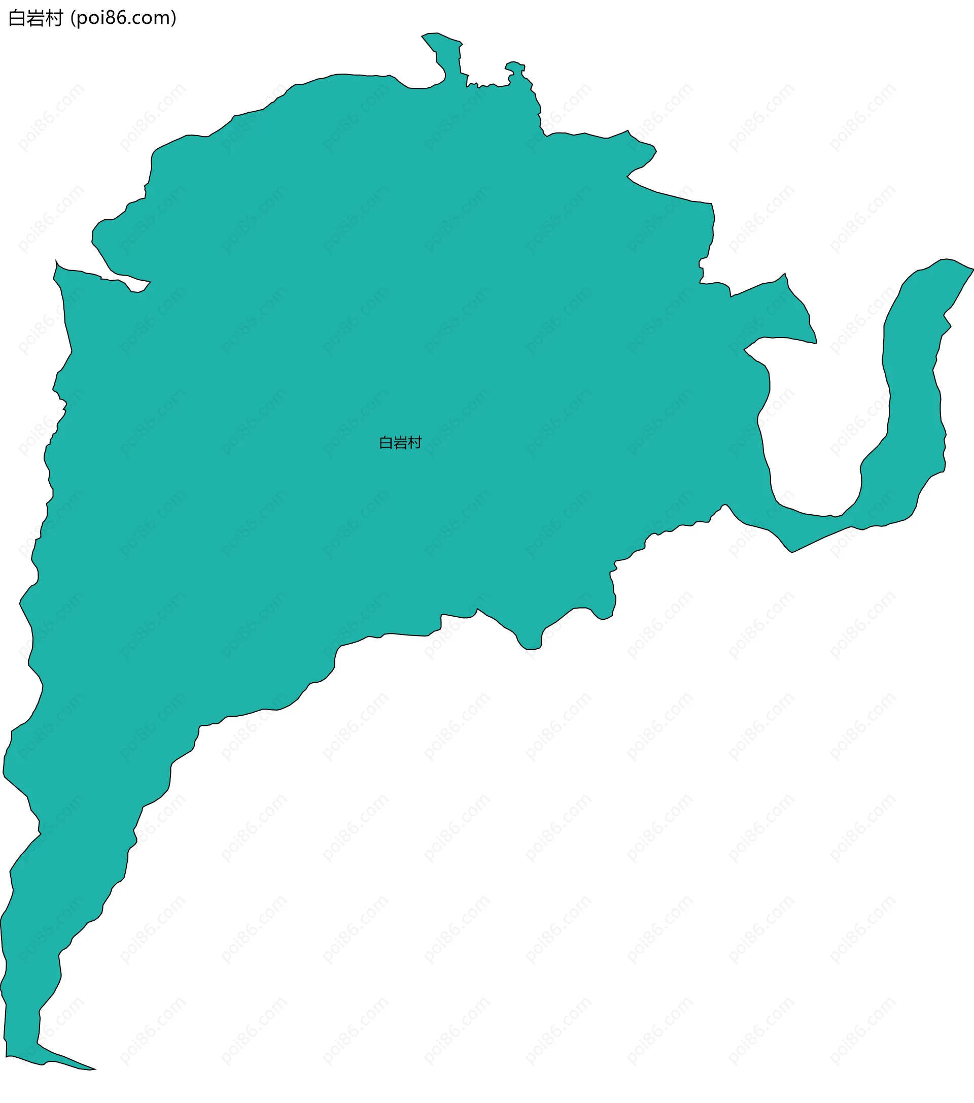 白岩村边界地图