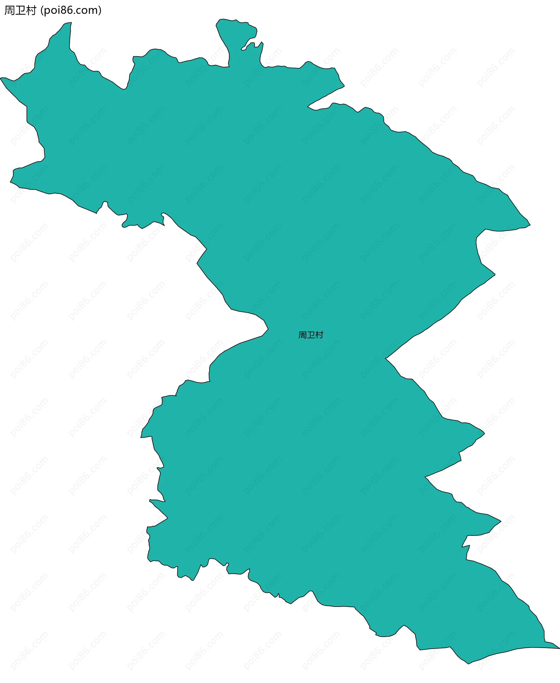 周卫村边界地图