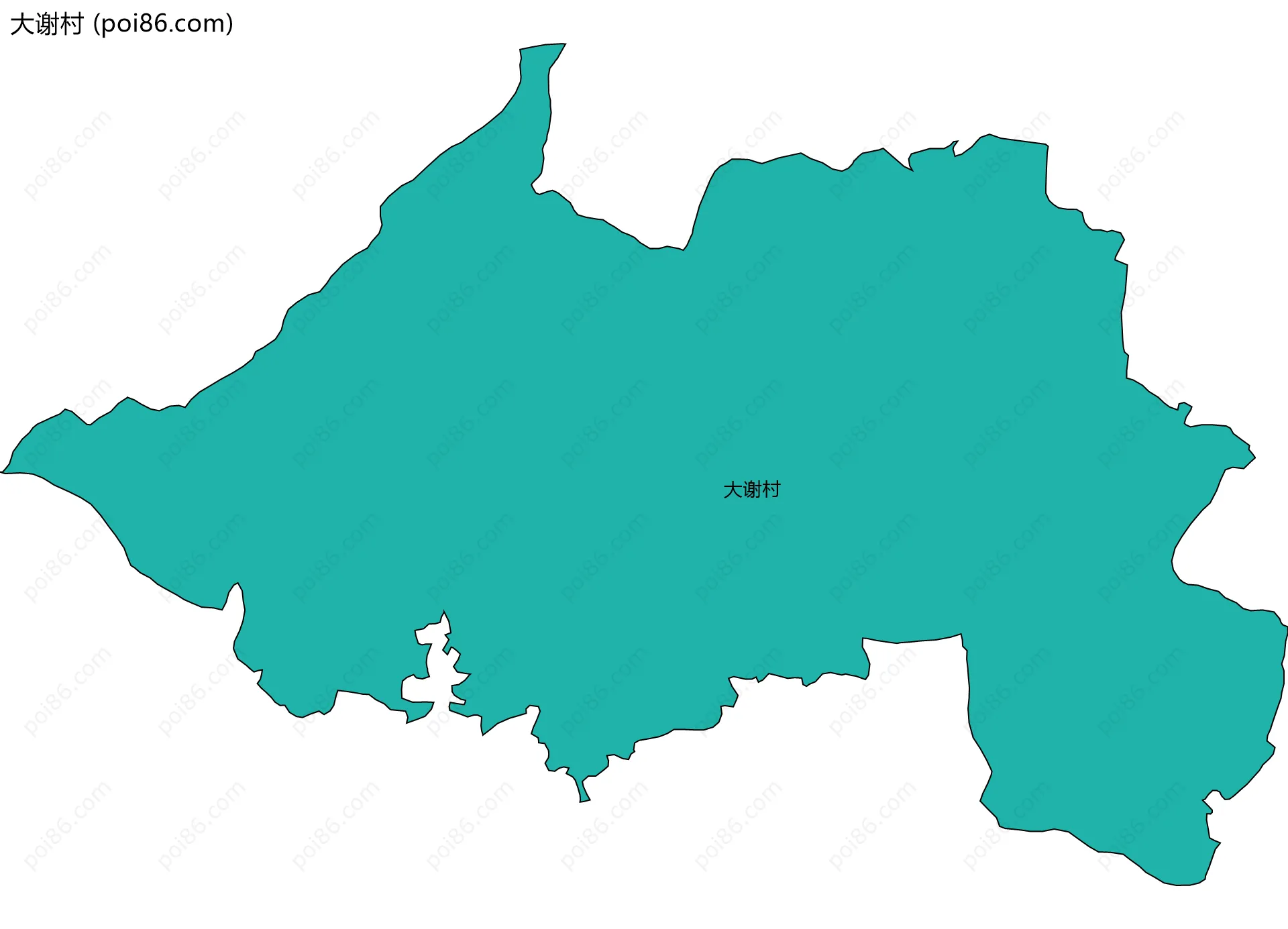 大谢村边界地图