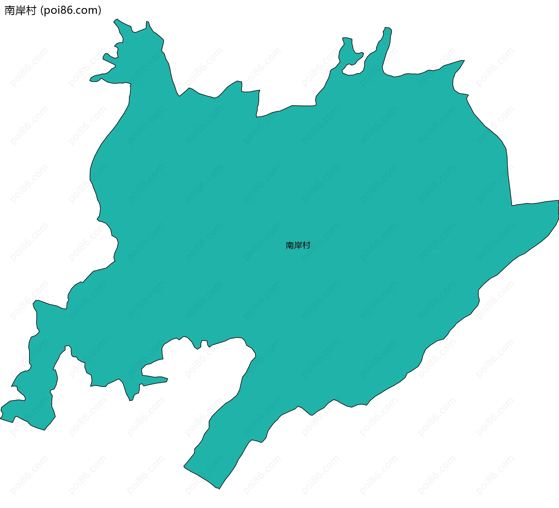 南岸村边界地图