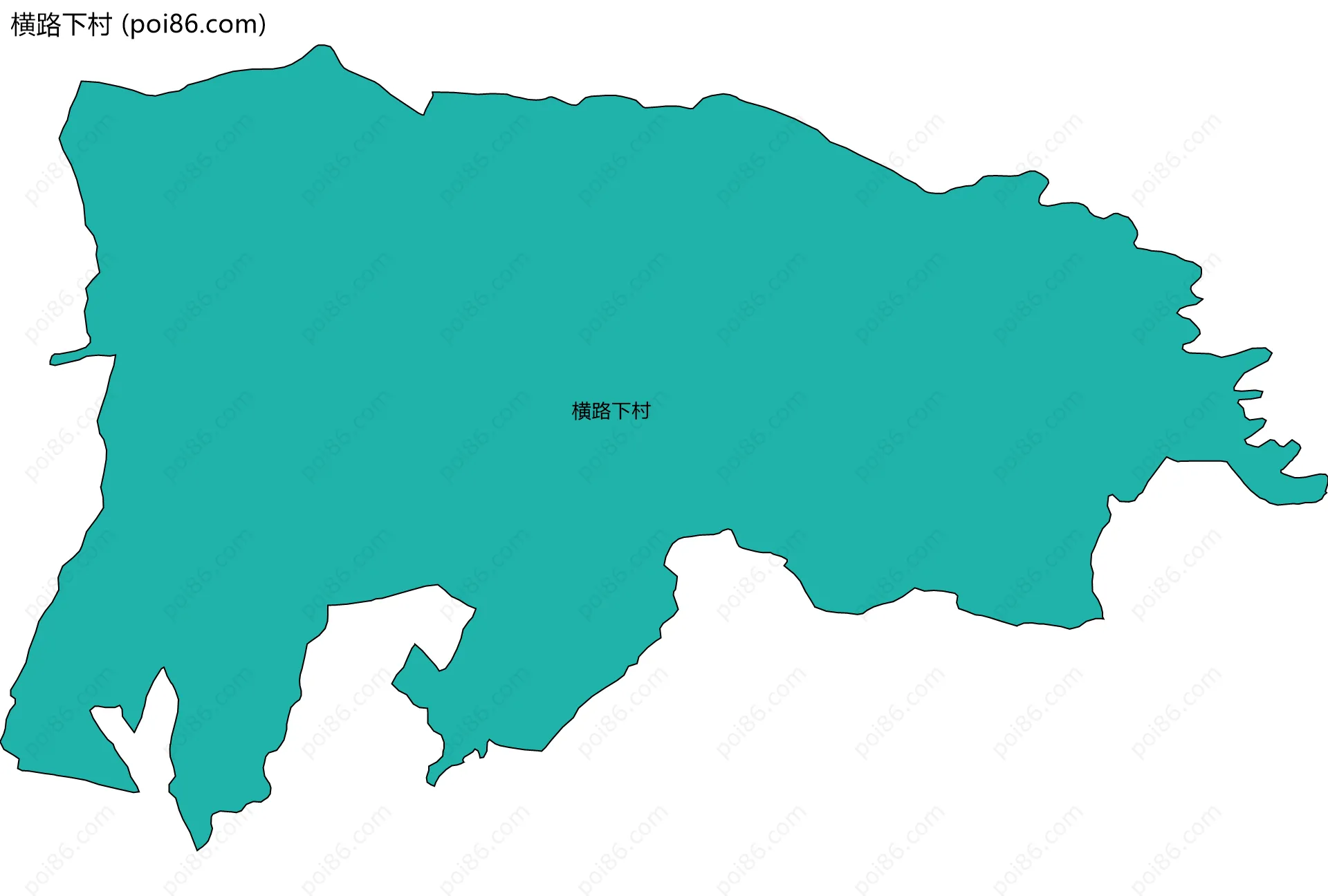 横路下村边界地图
