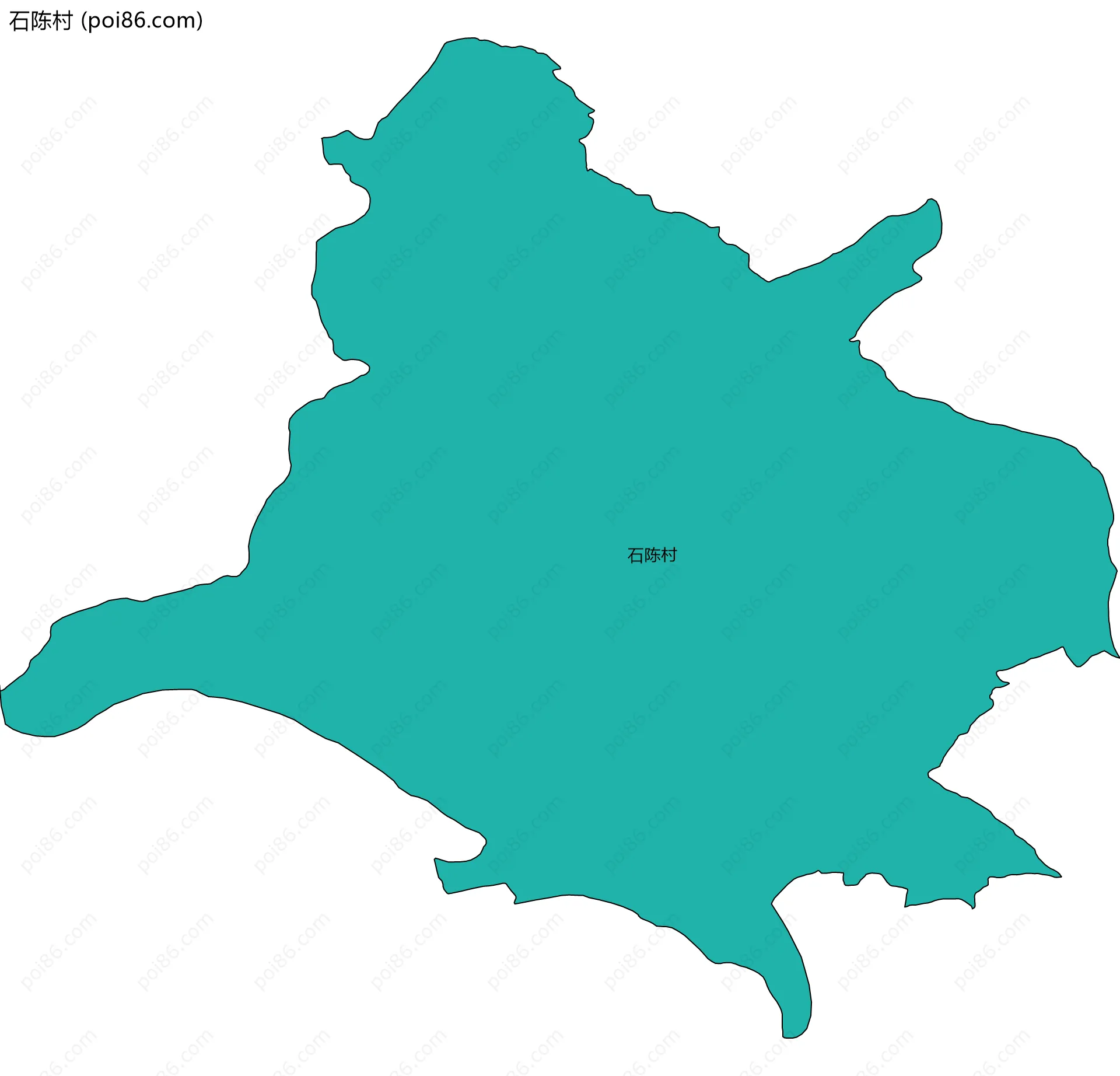 石陈村边界地图