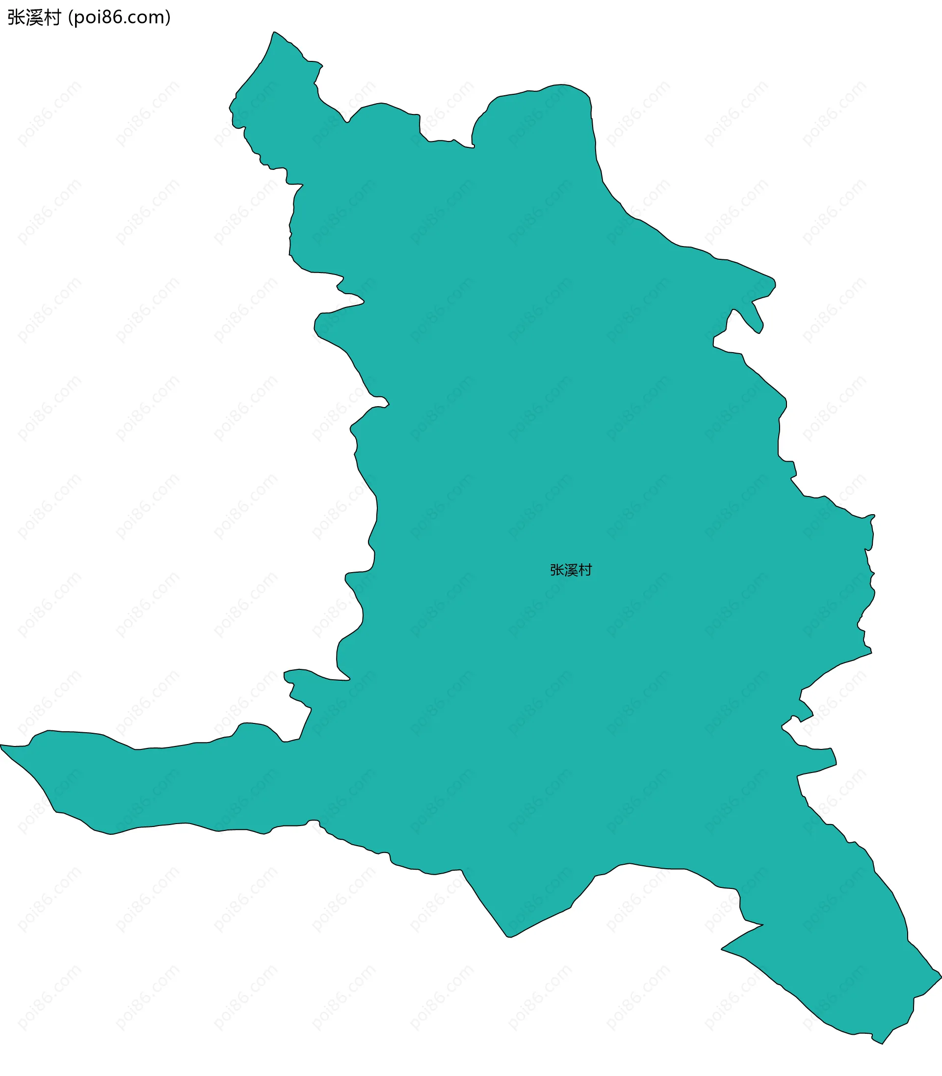 张溪村边界地图