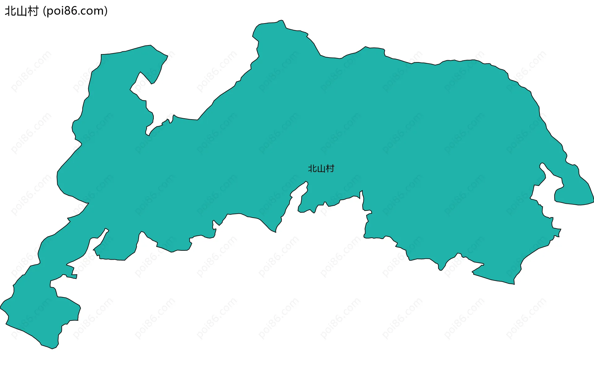 北山村边界地图