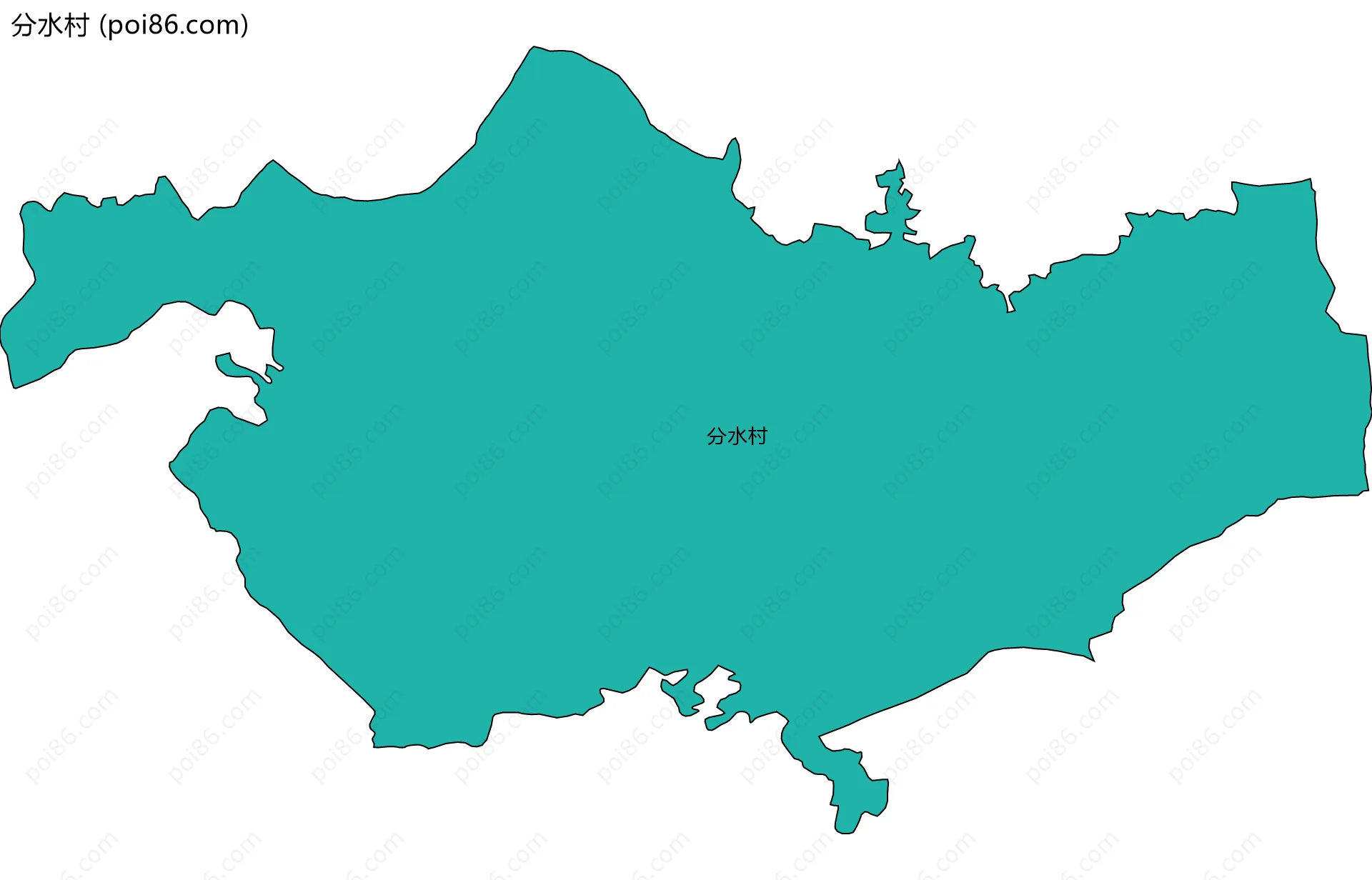 分水村边界地图