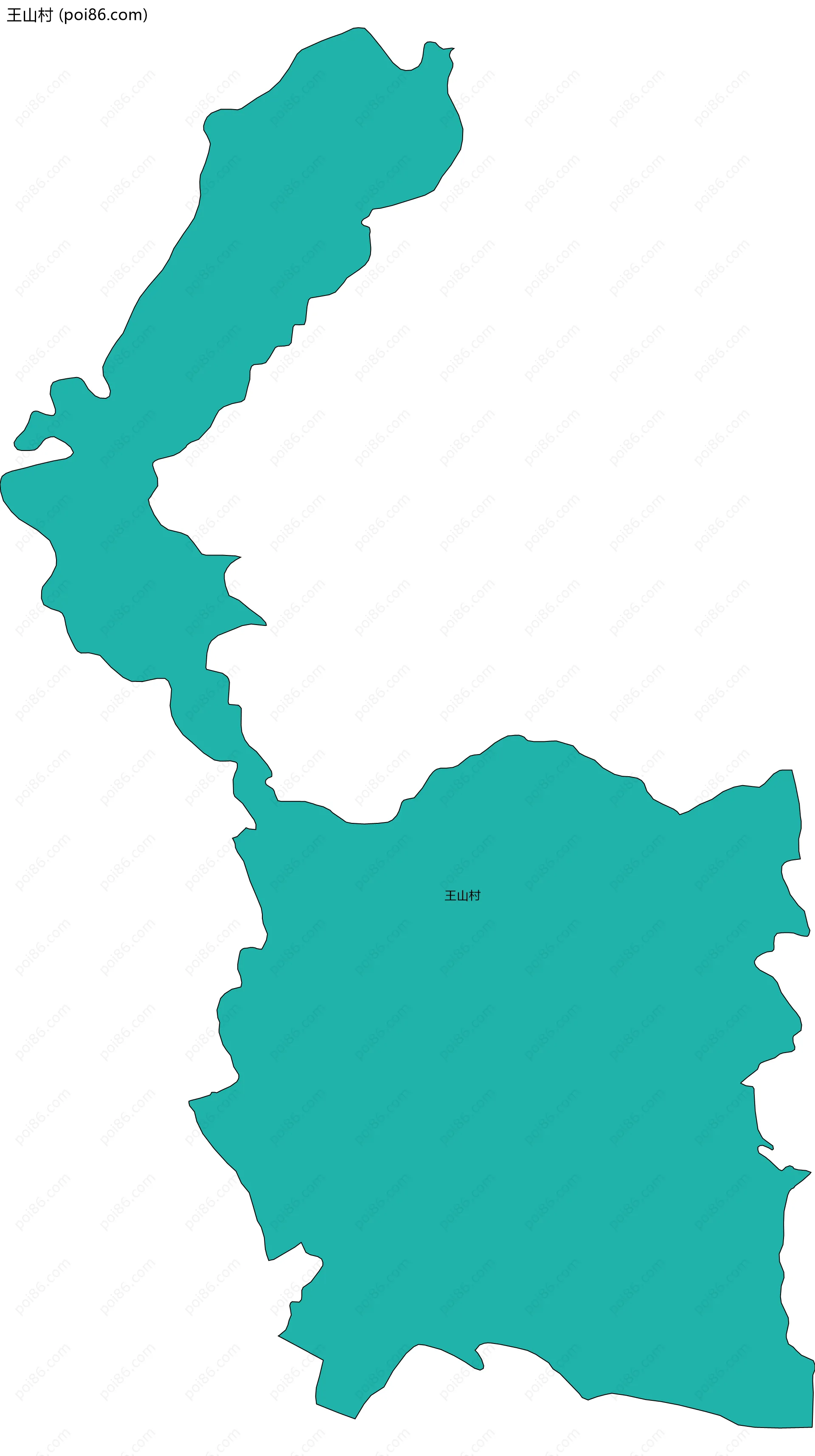 王山村边界地图