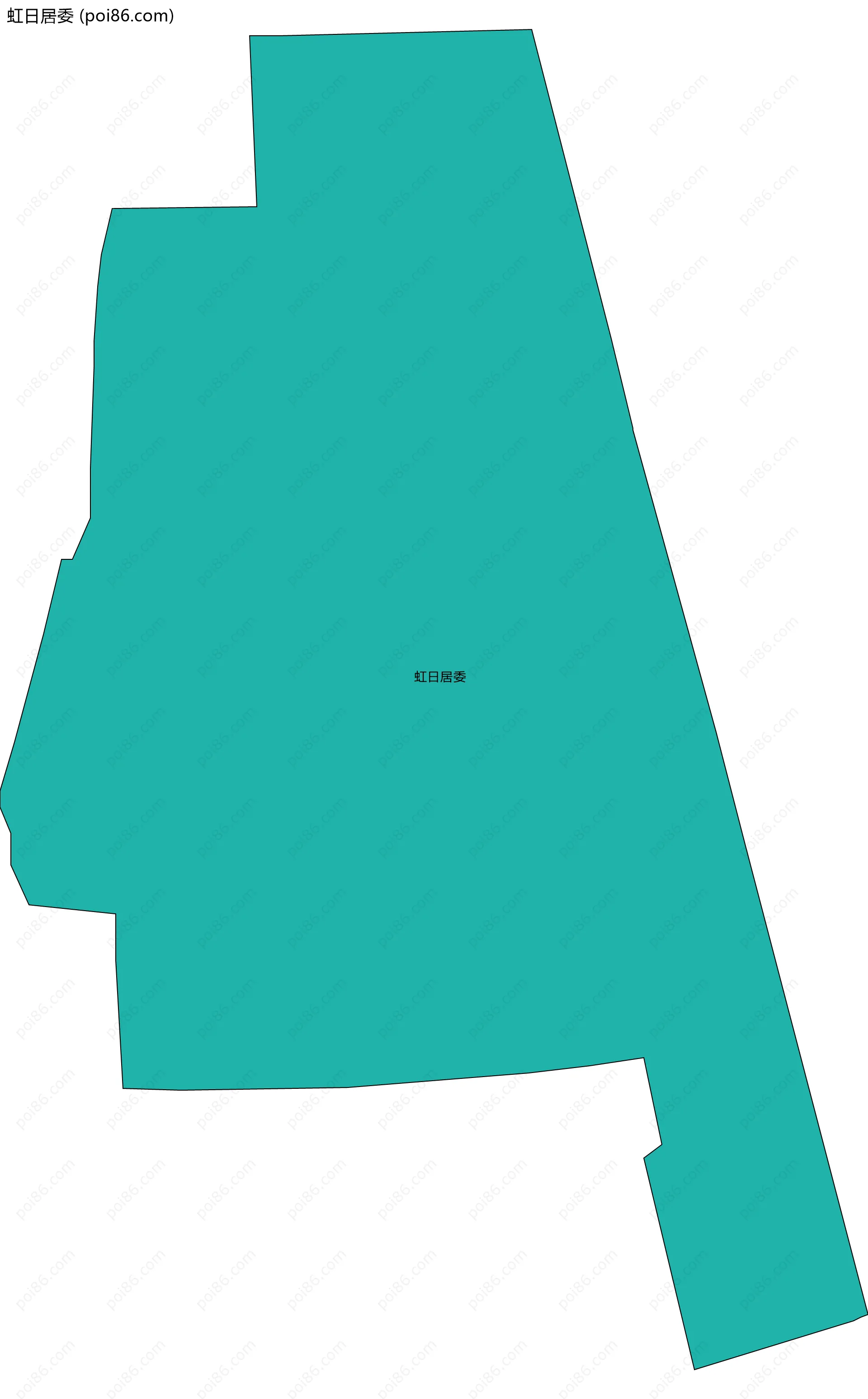 虹日居委边界地图