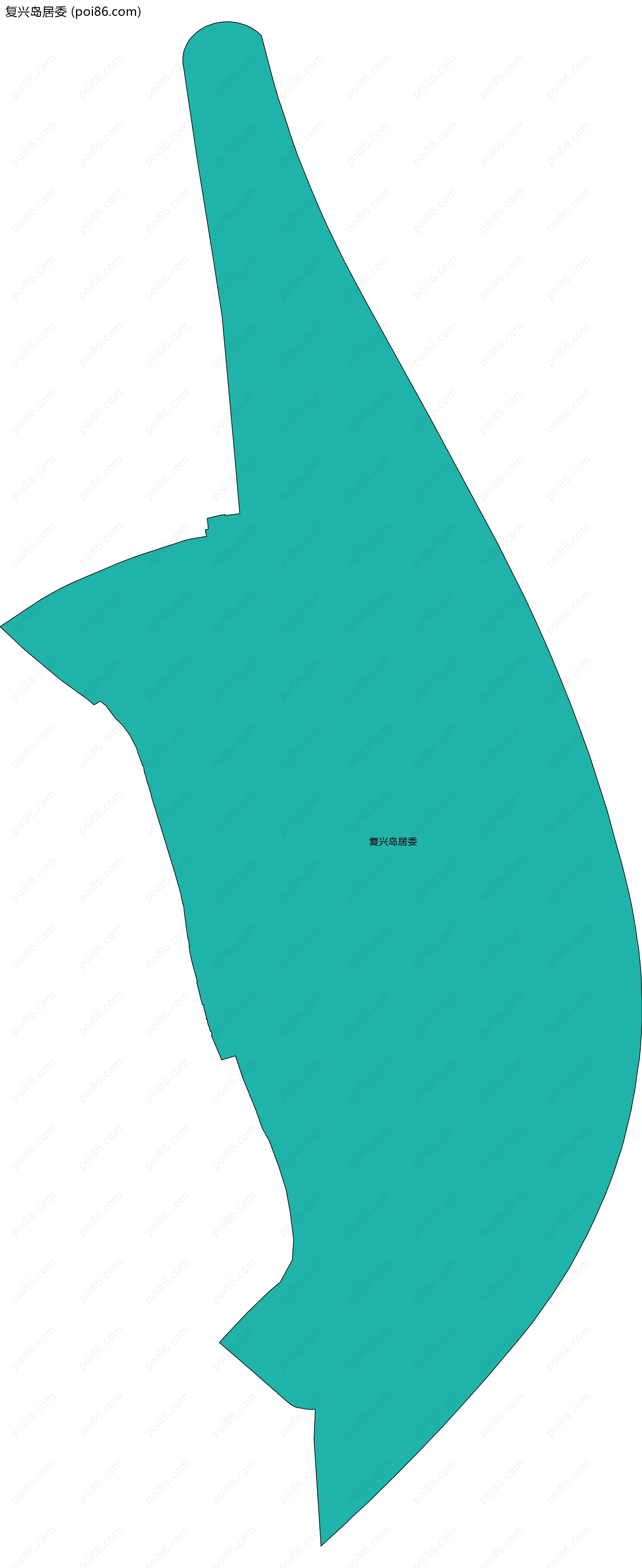 复兴岛居委边界地图