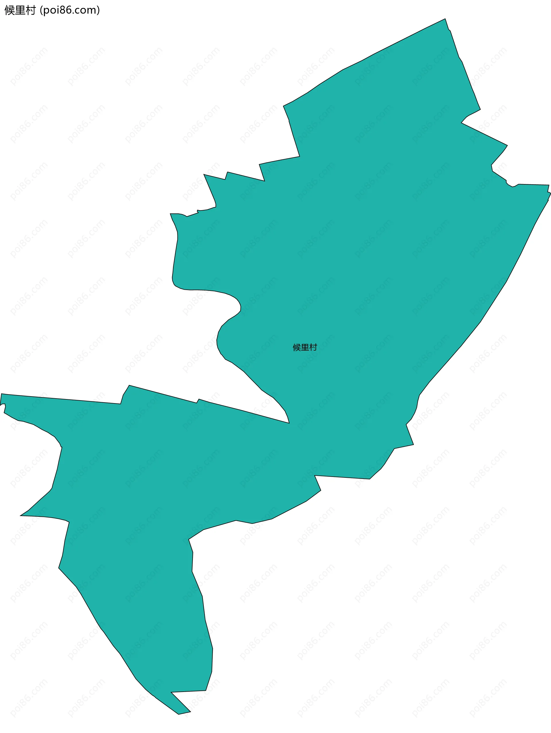 候里村边界地图