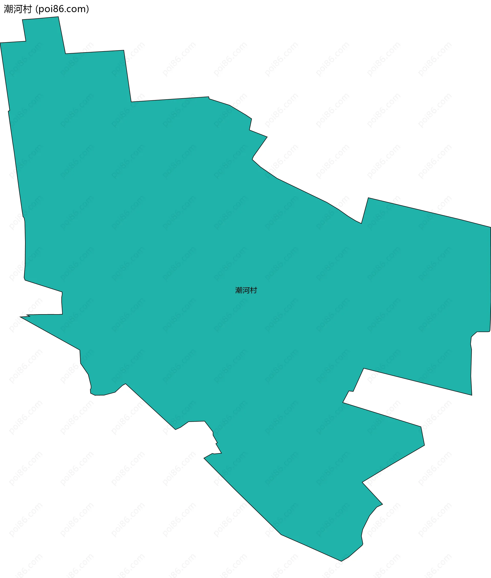 潮河村边界地图
