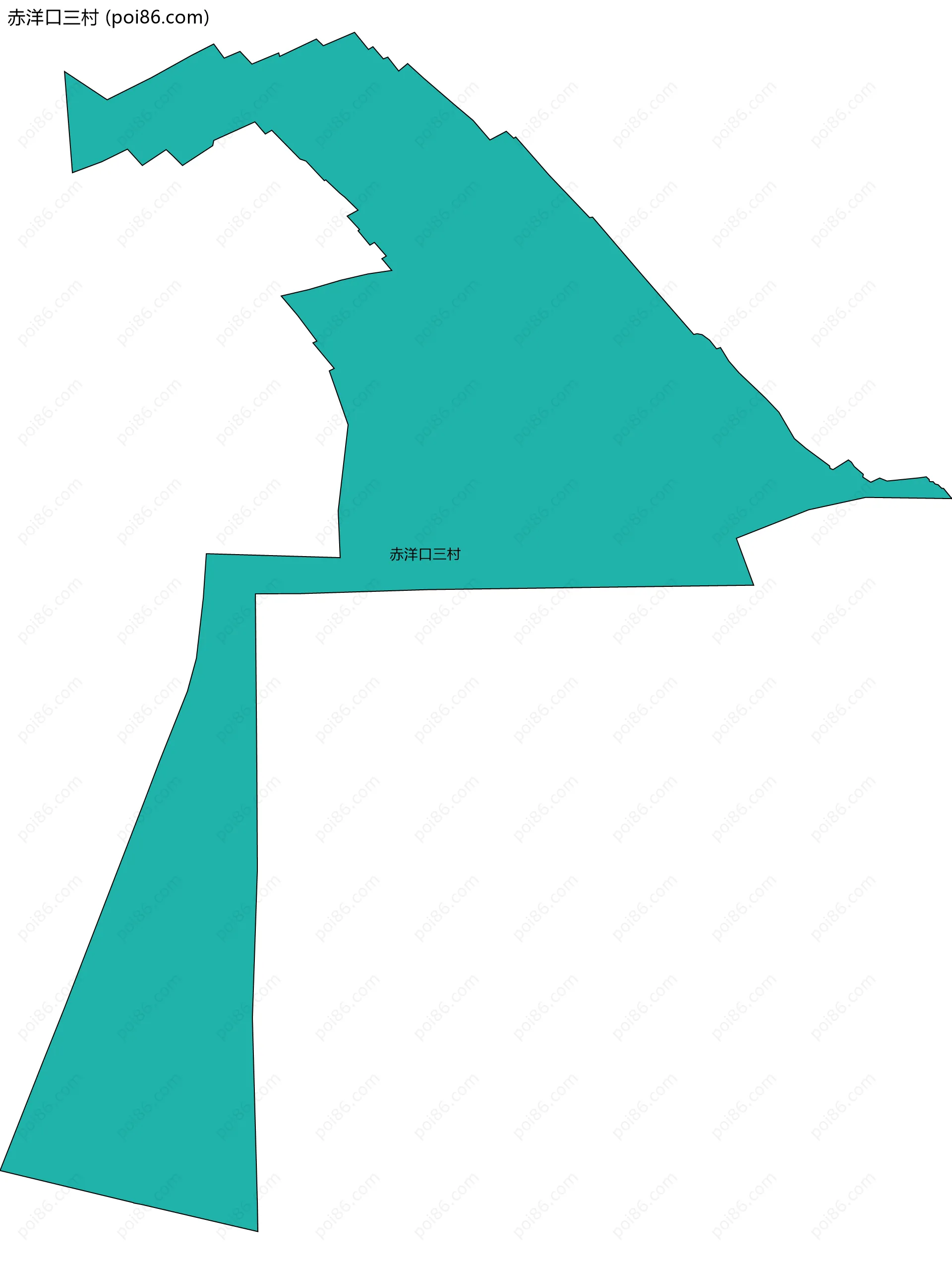 赤洋口三村边界地图