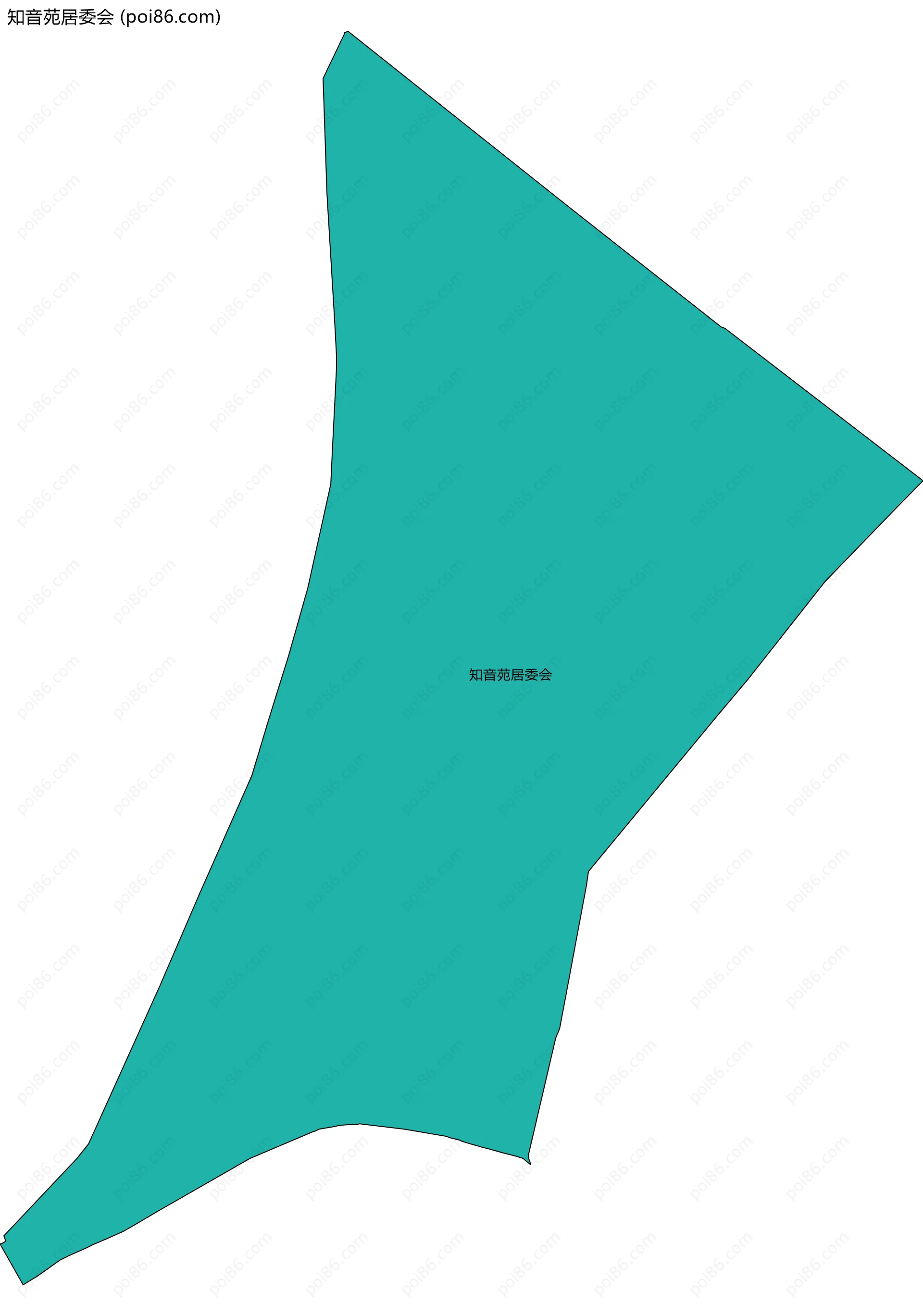 知音苑居委会边界地图