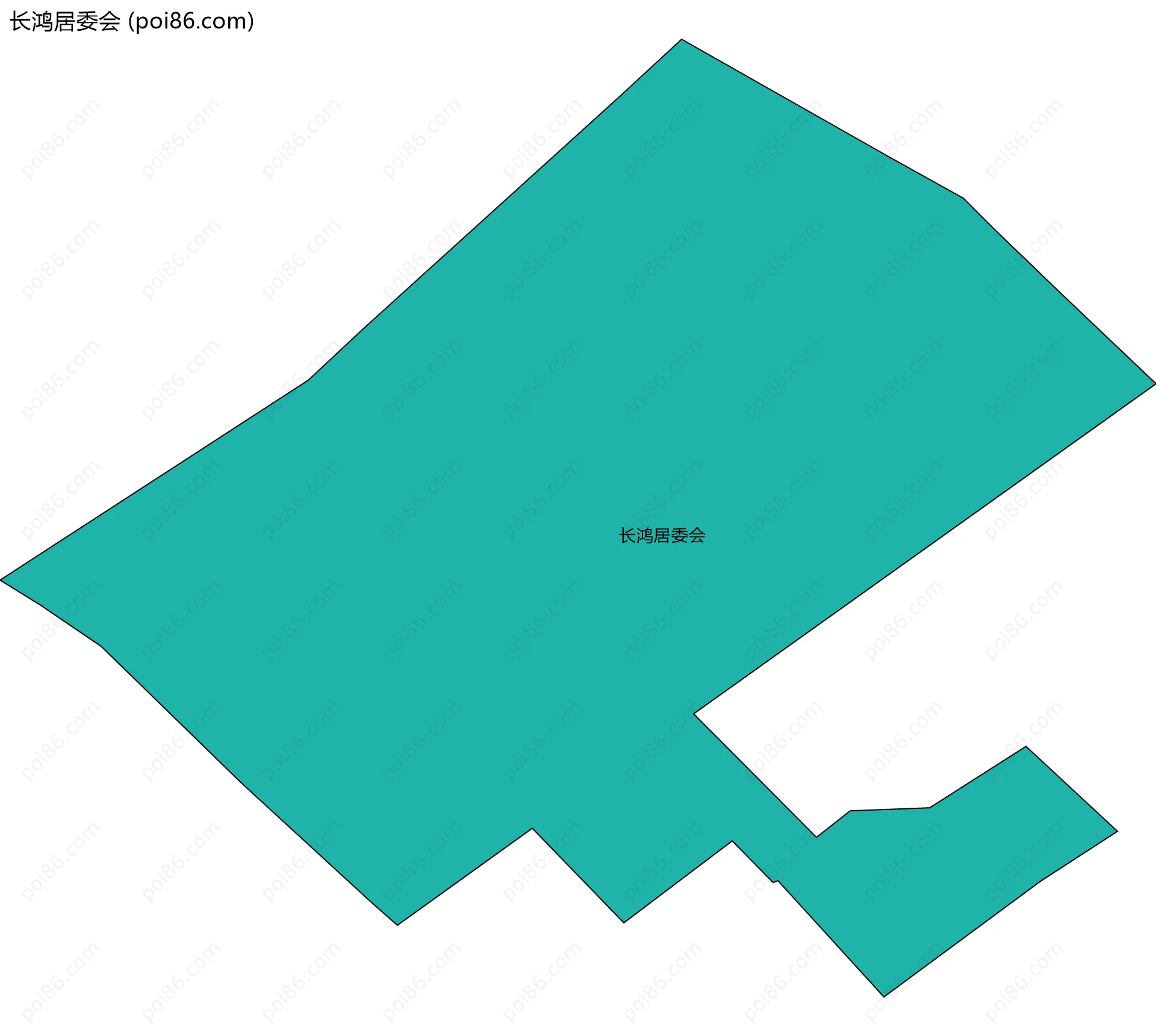长鸿居委会边界地图