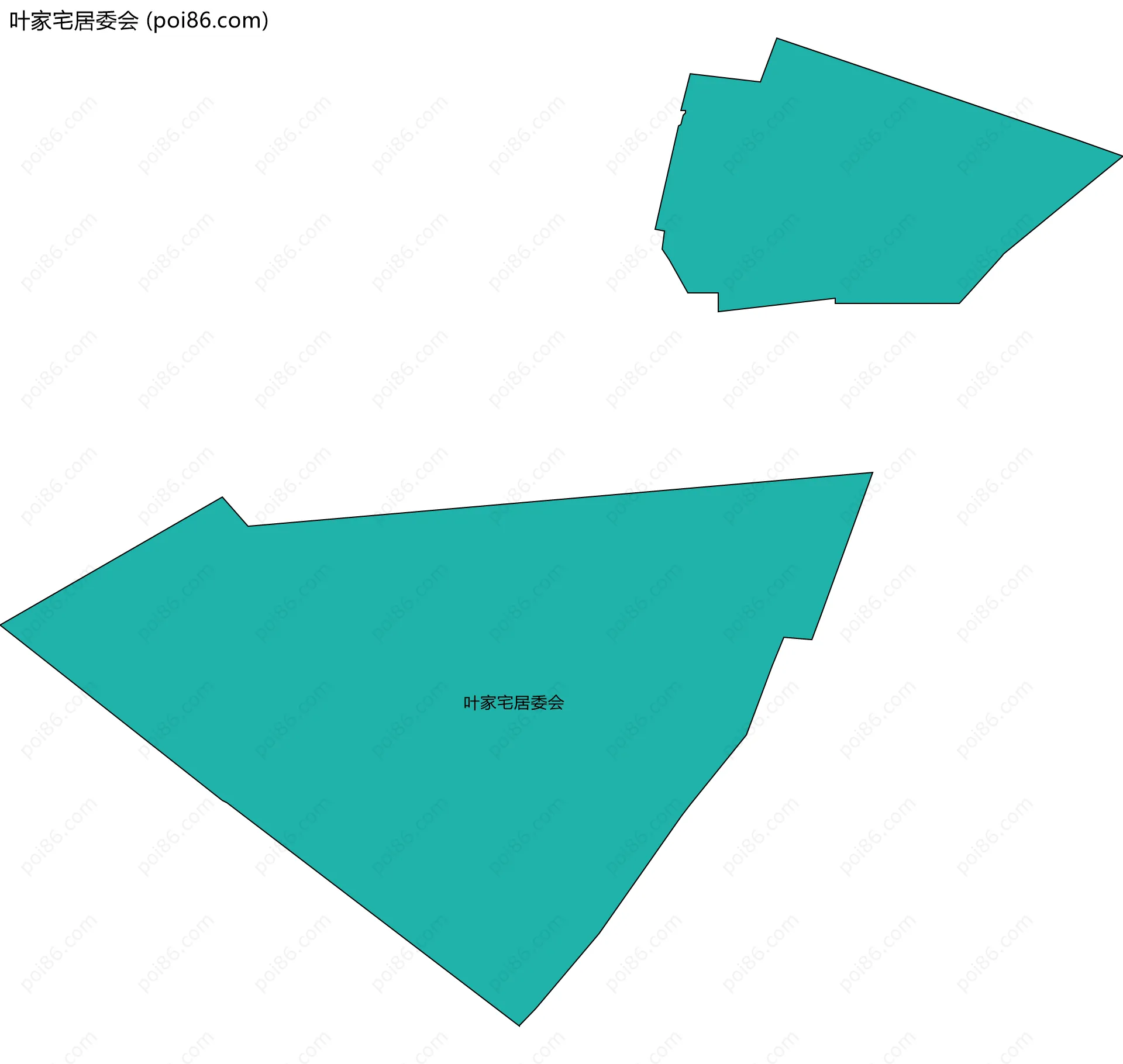 叶家宅居委会边界地图