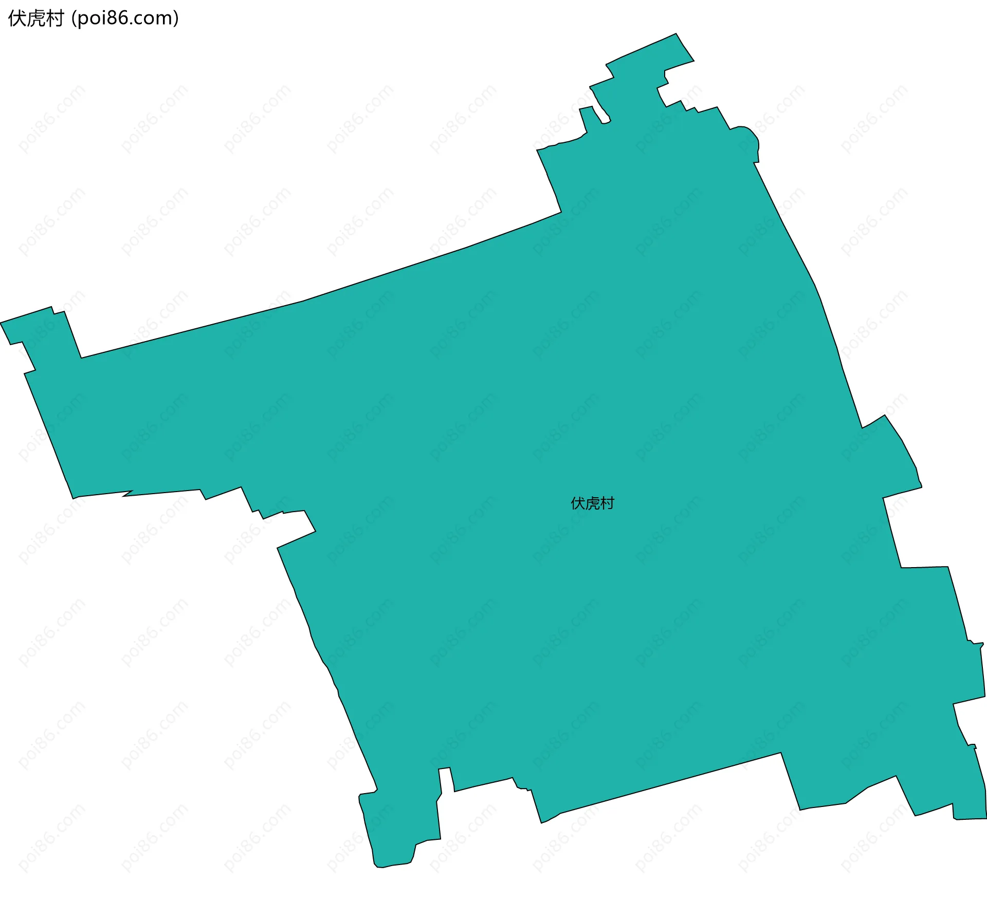 伏虎村边界地图