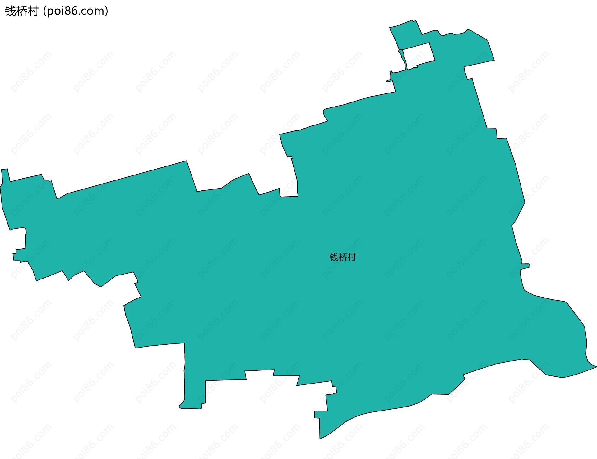 钱桥村边界地图