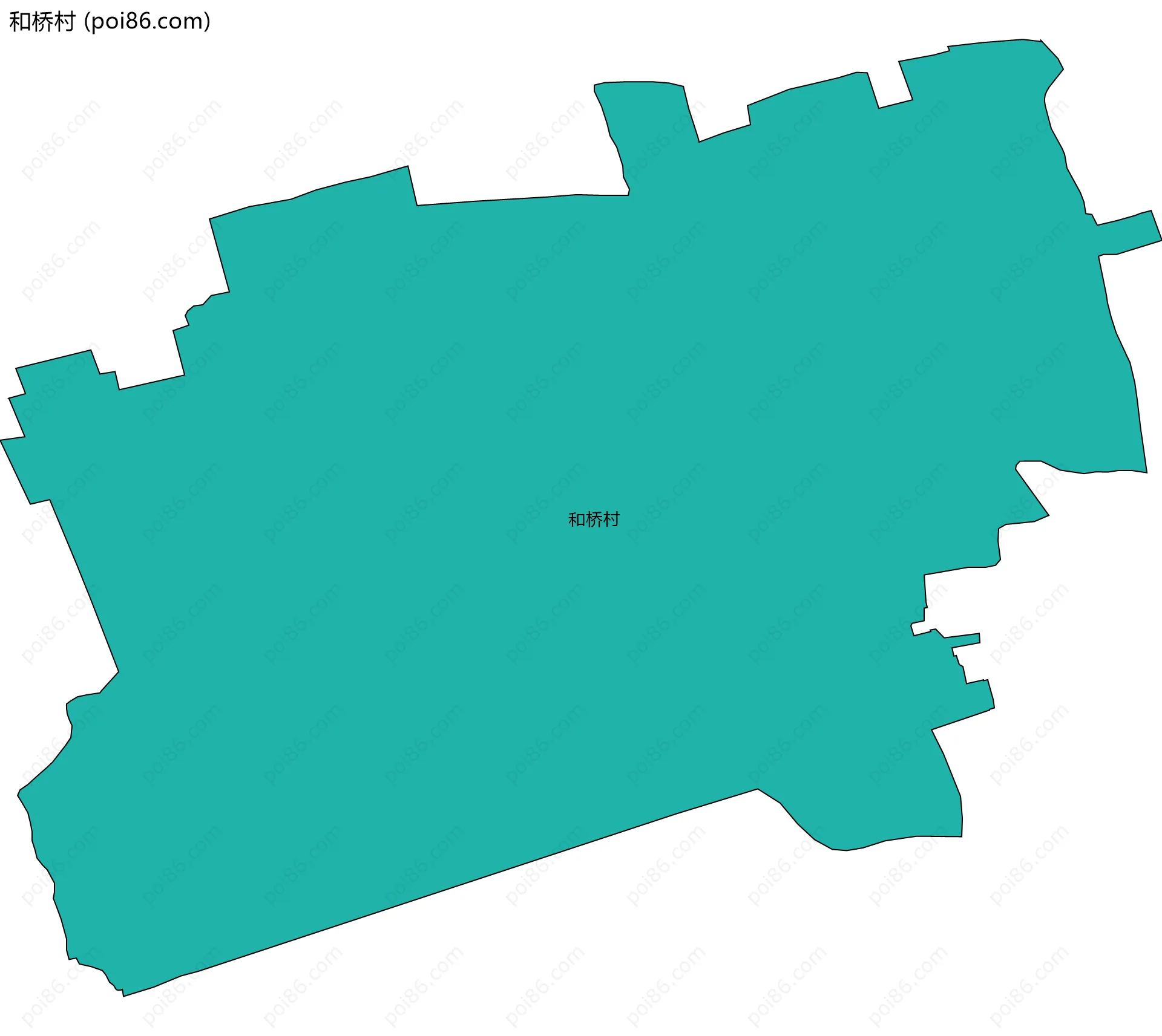 和桥村边界地图