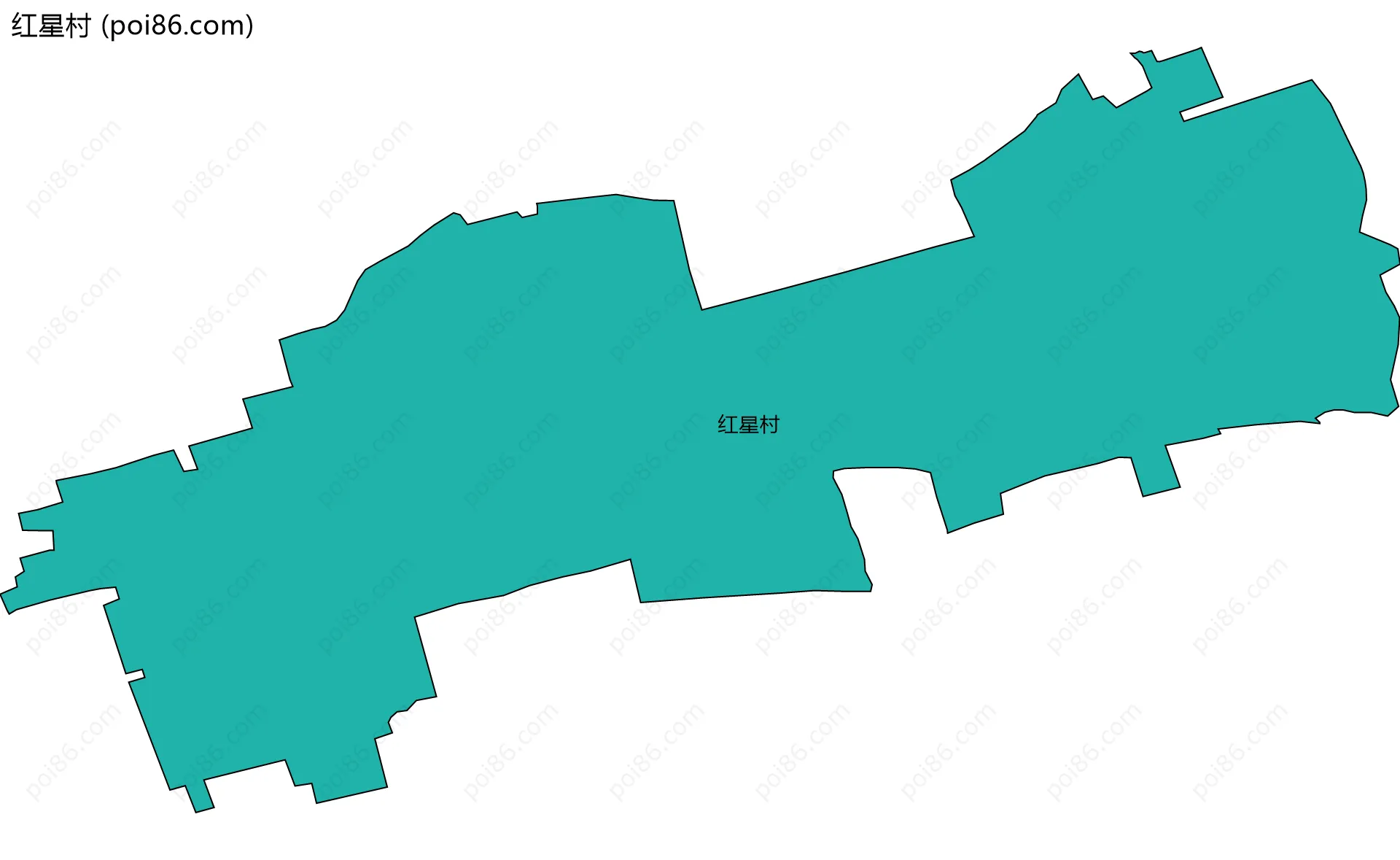 红星村边界地图