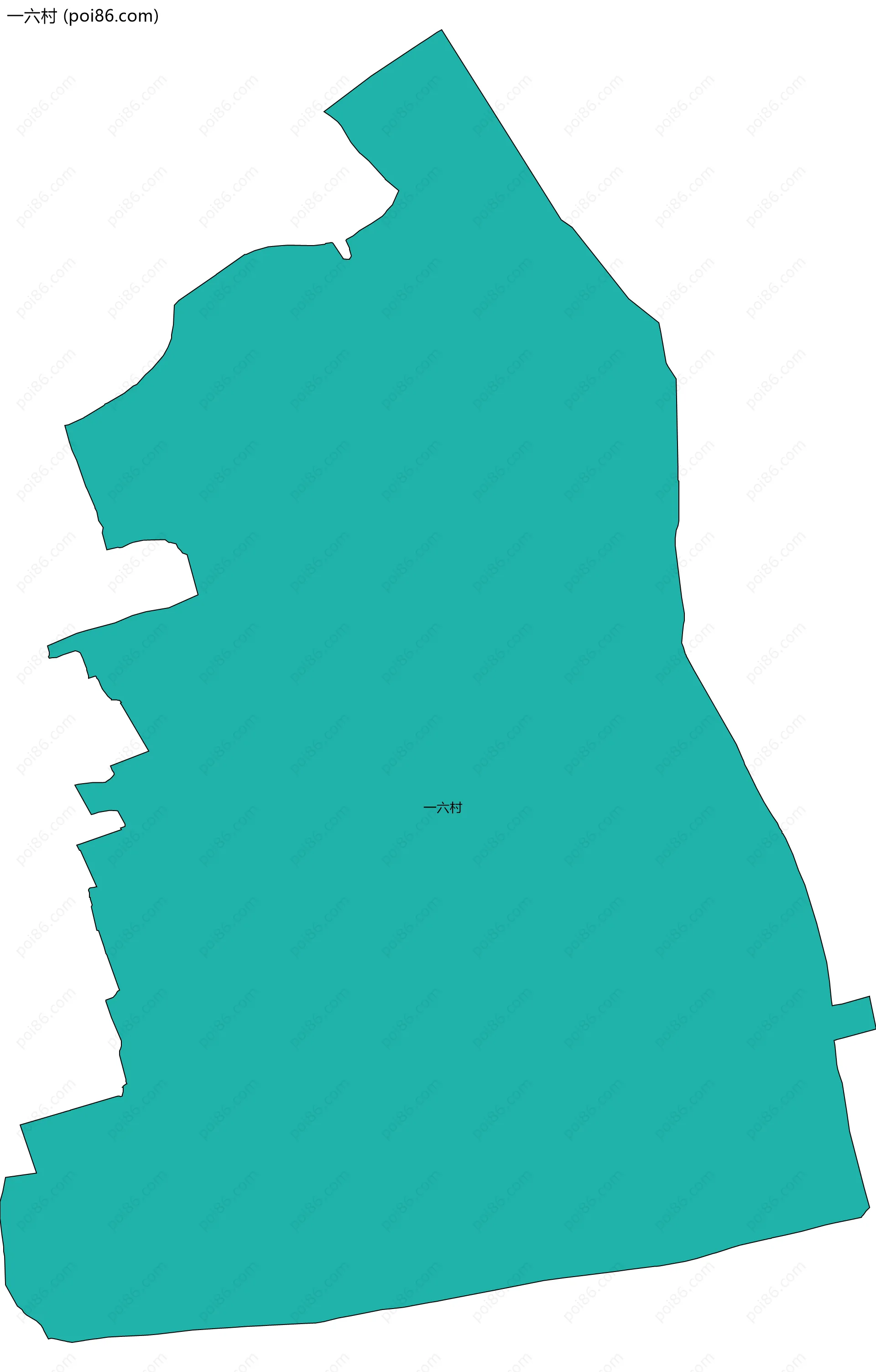 一六村边界地图