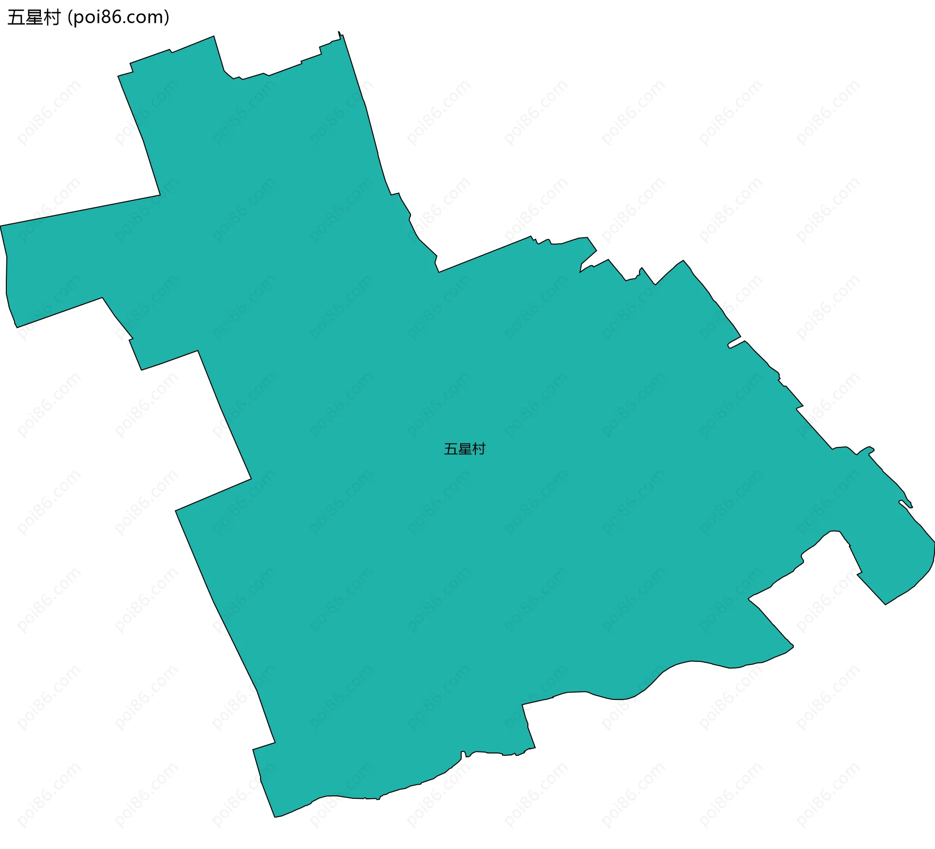 五星村边界地图