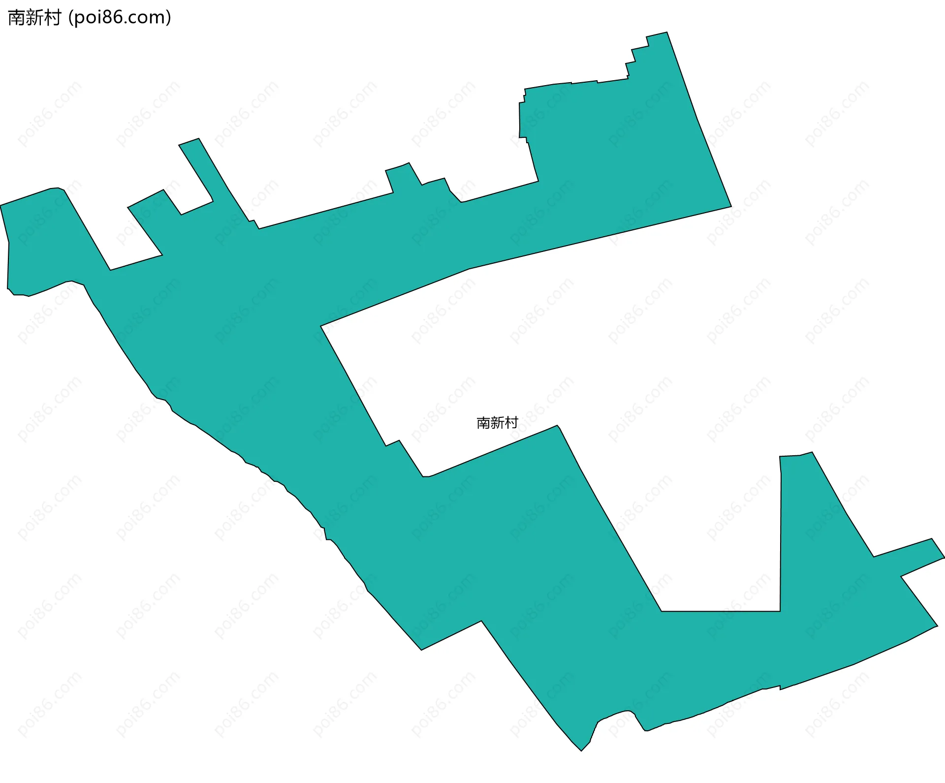南新村边界地图