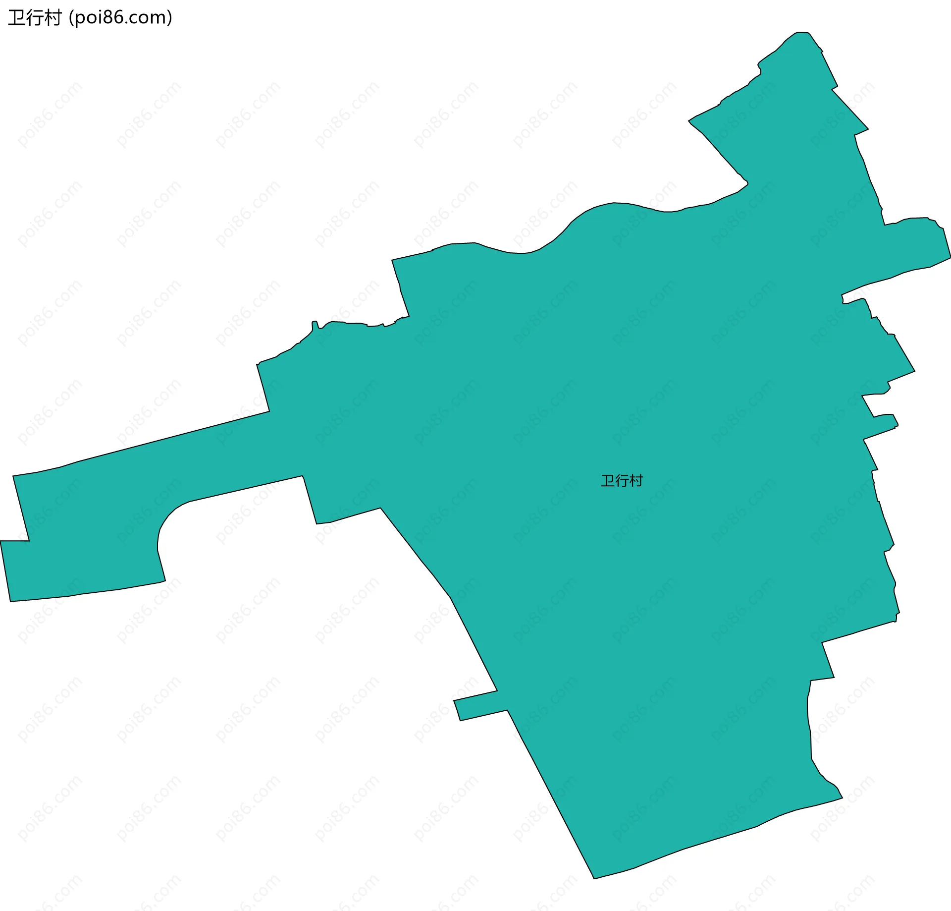卫行村边界地图