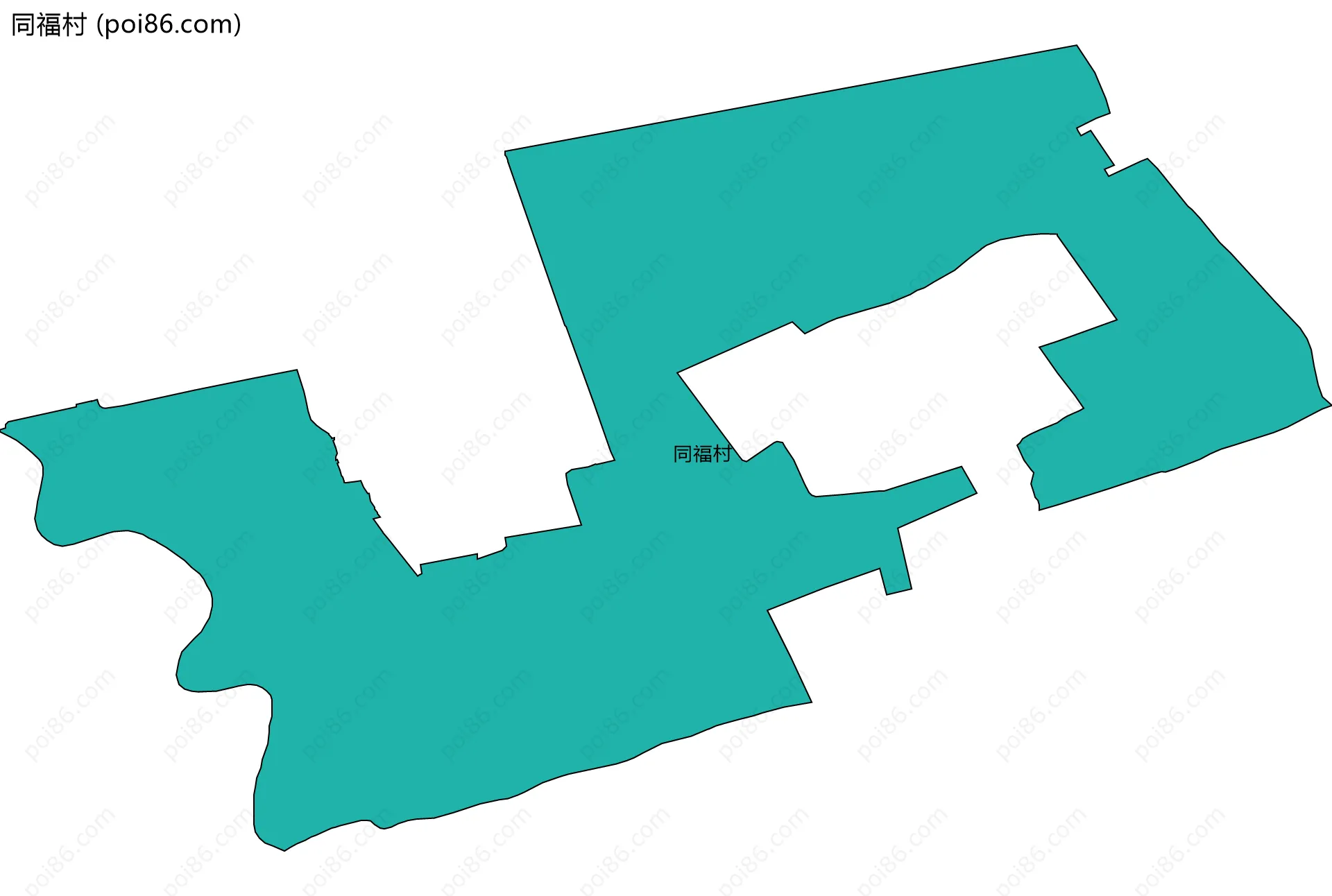 同福村边界地图