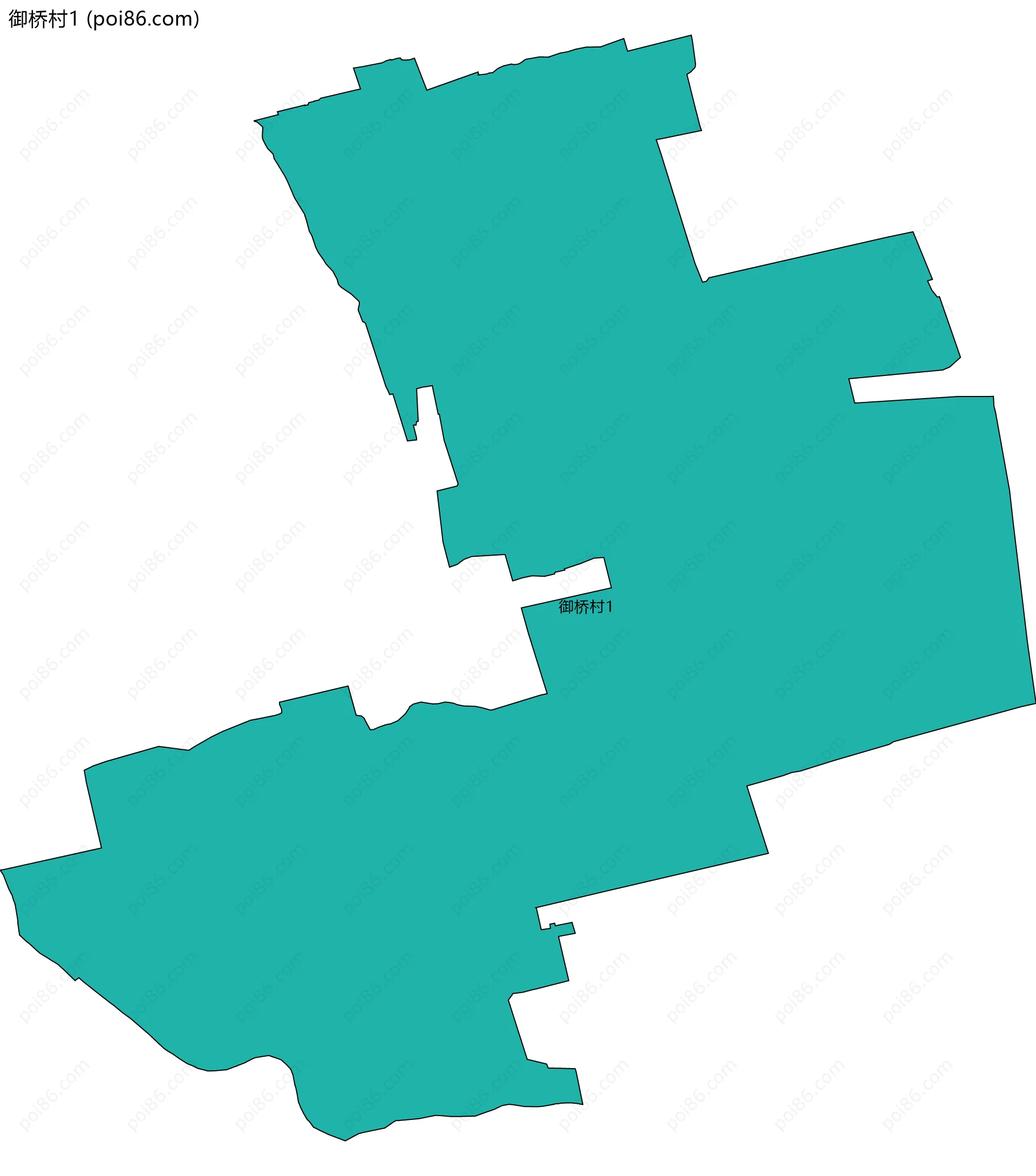 御桥村1边界地图