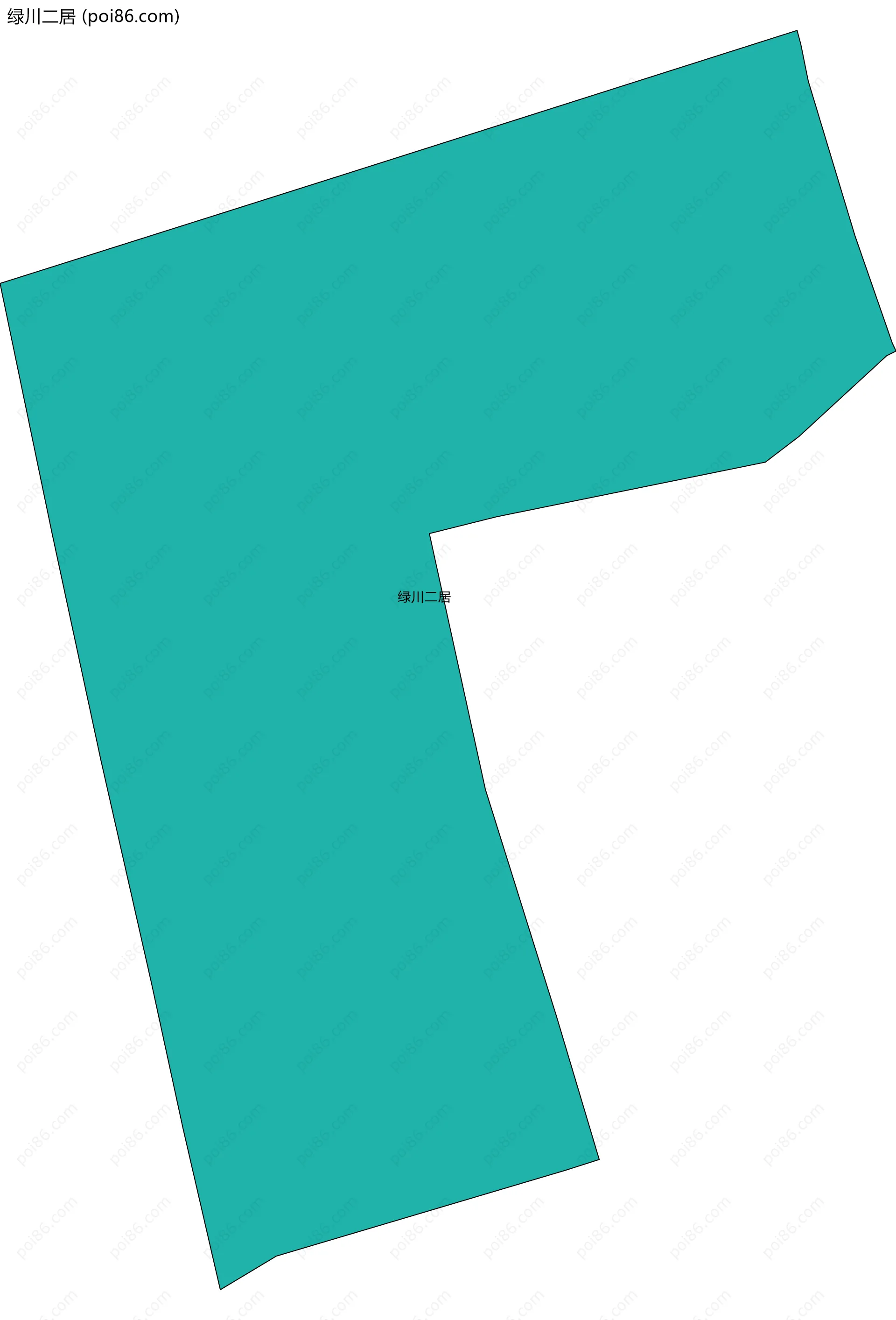 绿川二居边界地图