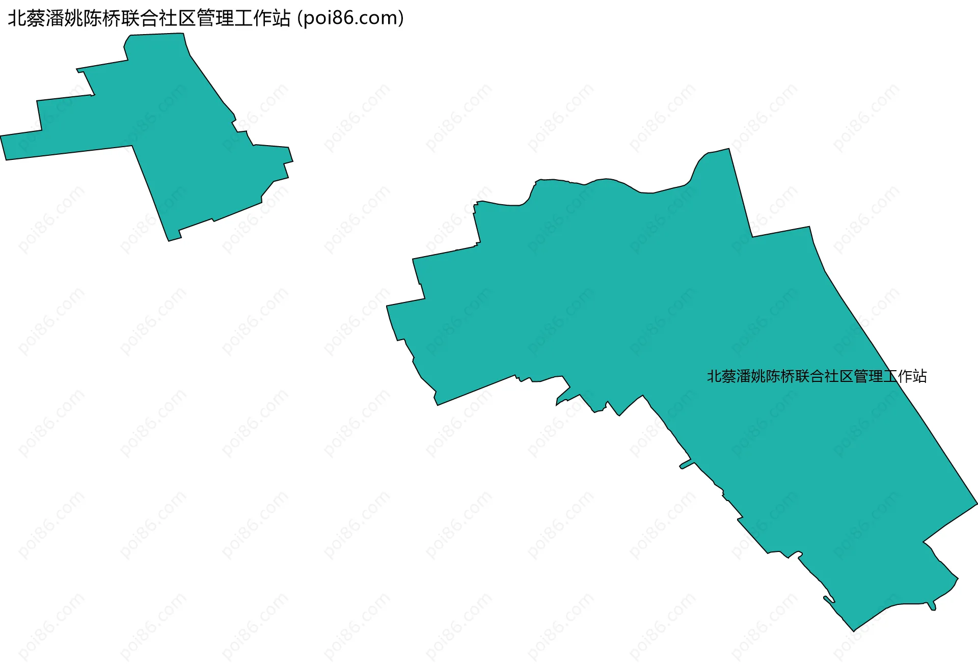 北蔡潘姚陈桥联合社区管理工作站边界地图