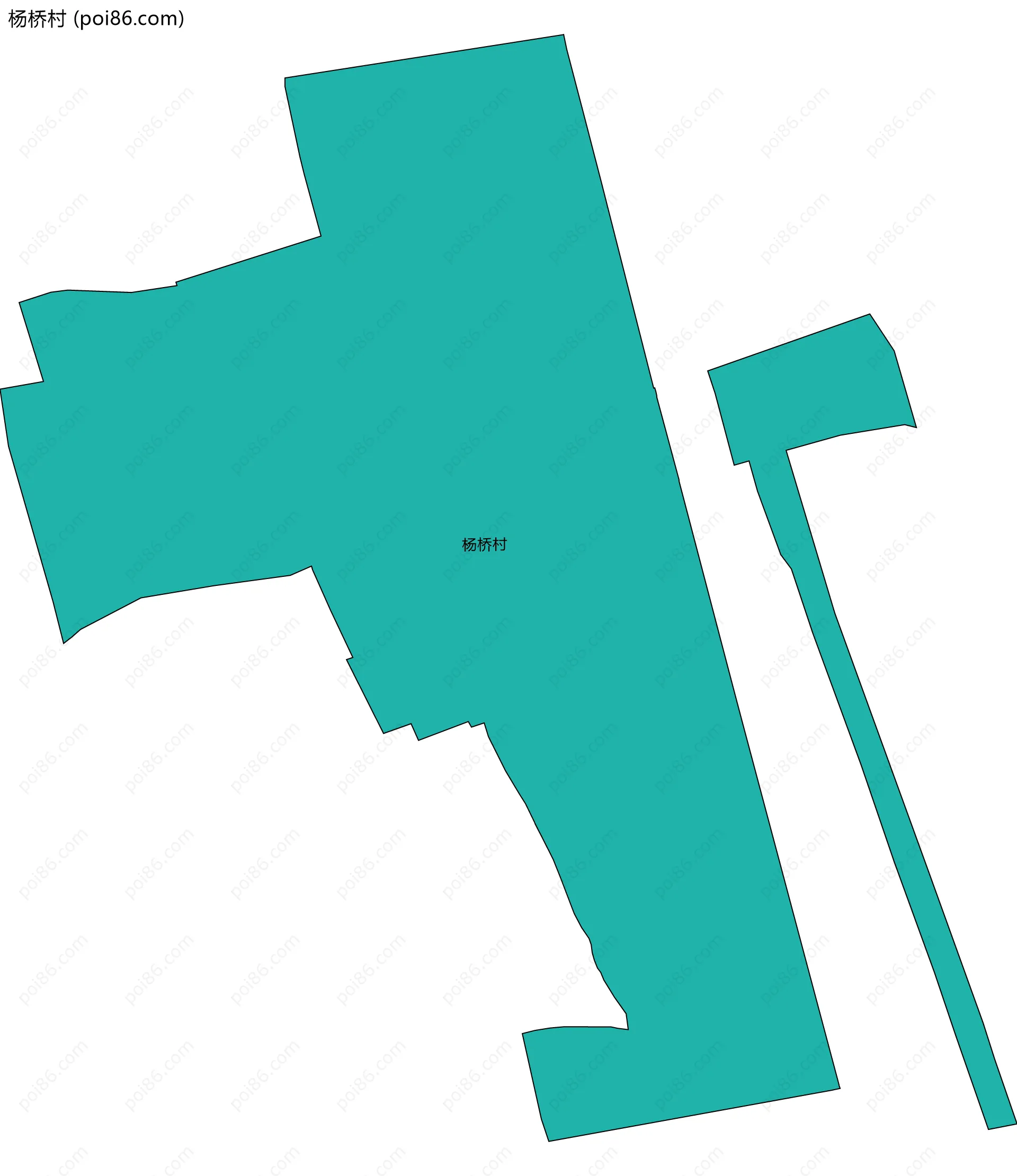 杨桥村边界地图