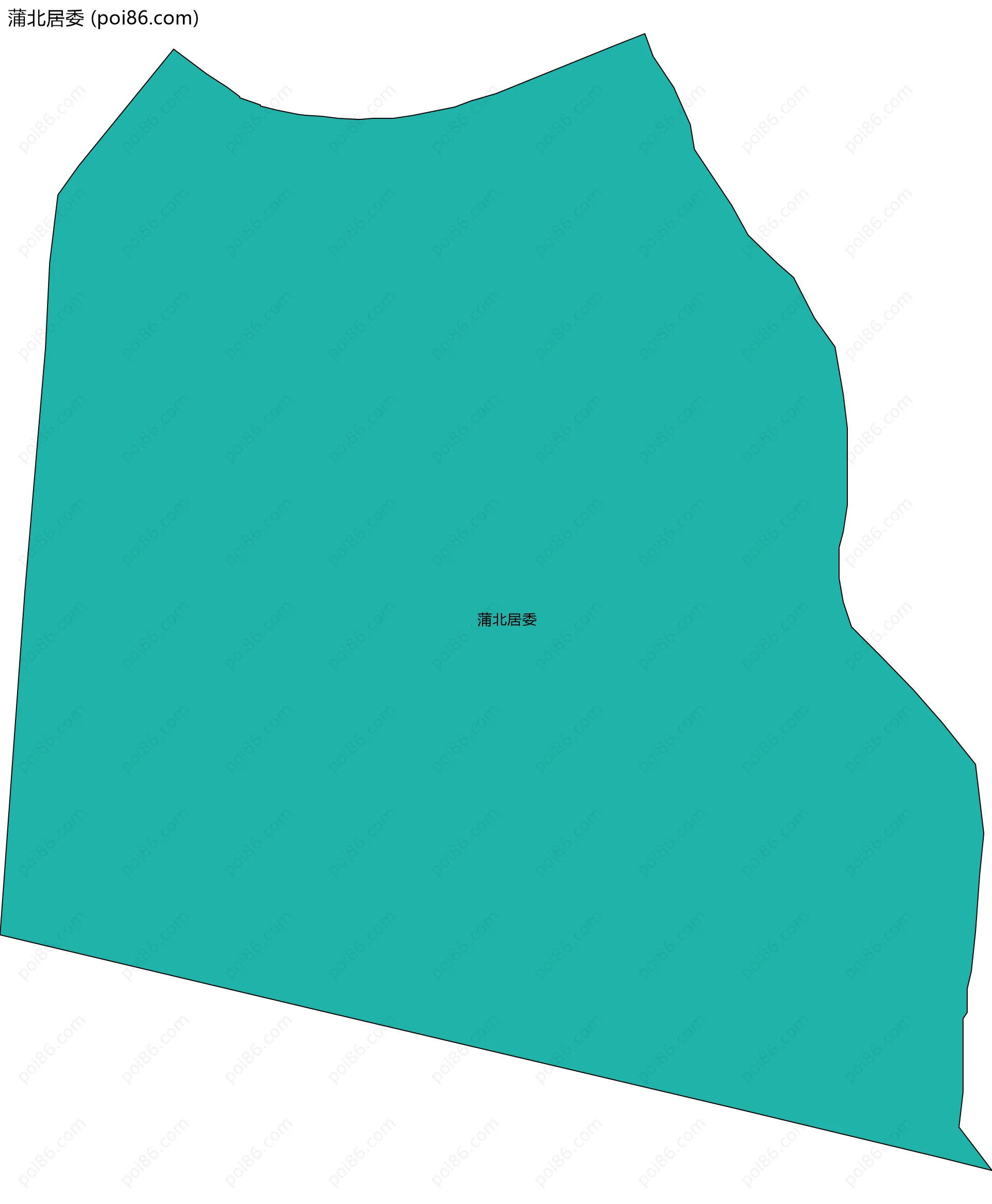 蒲北居委边界地图