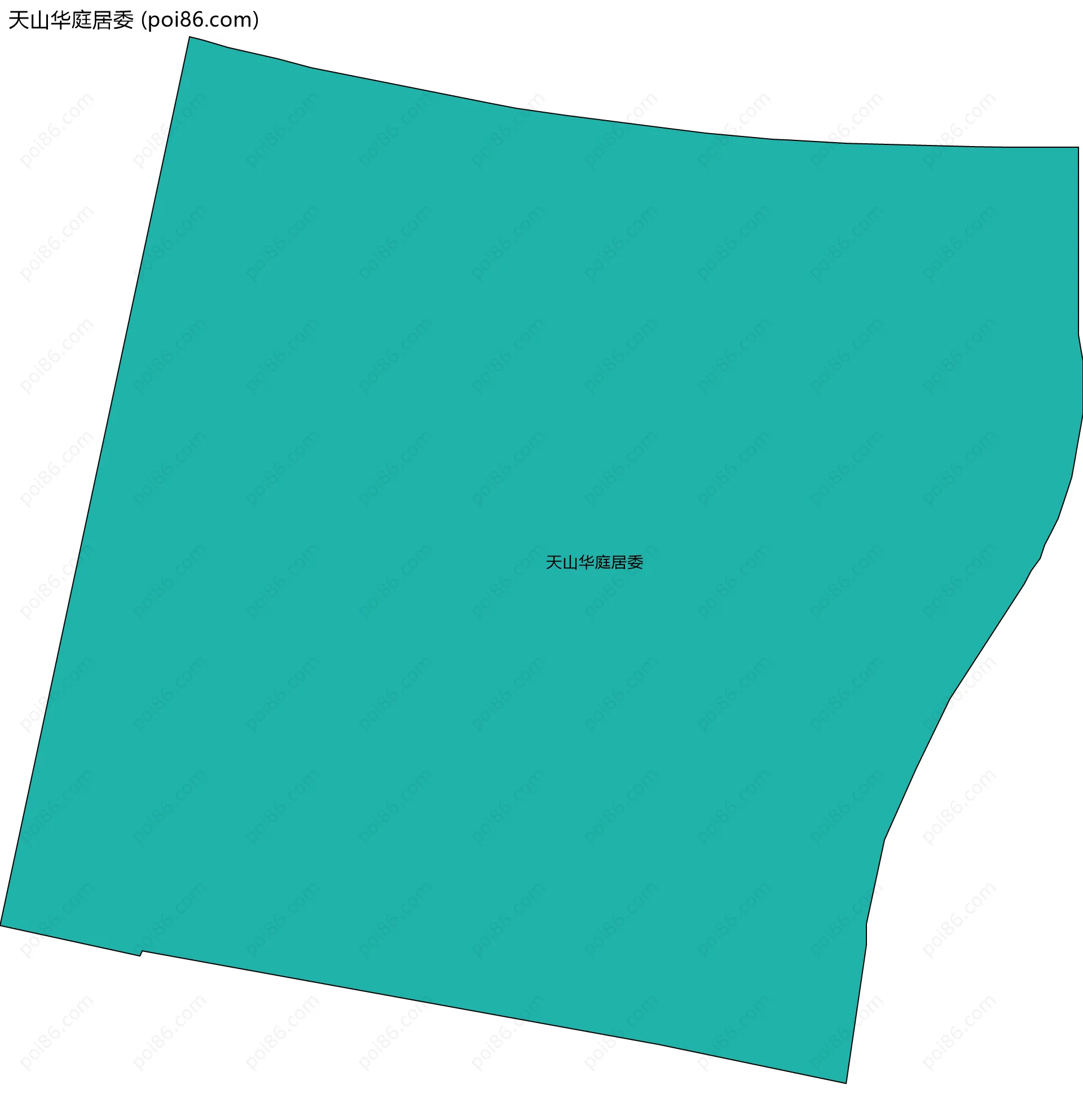 天山华庭居委边界地图