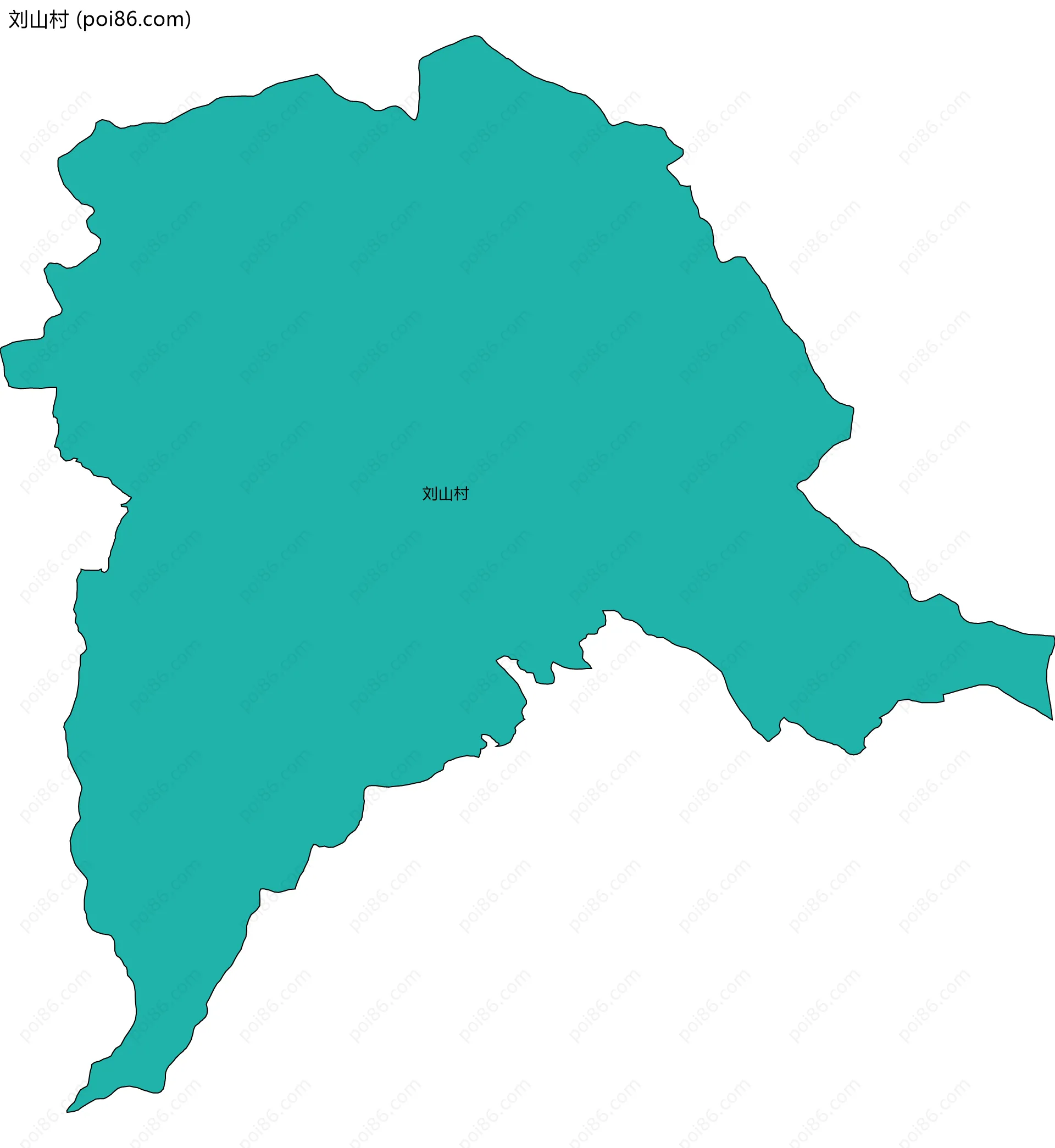 刘山村边界地图