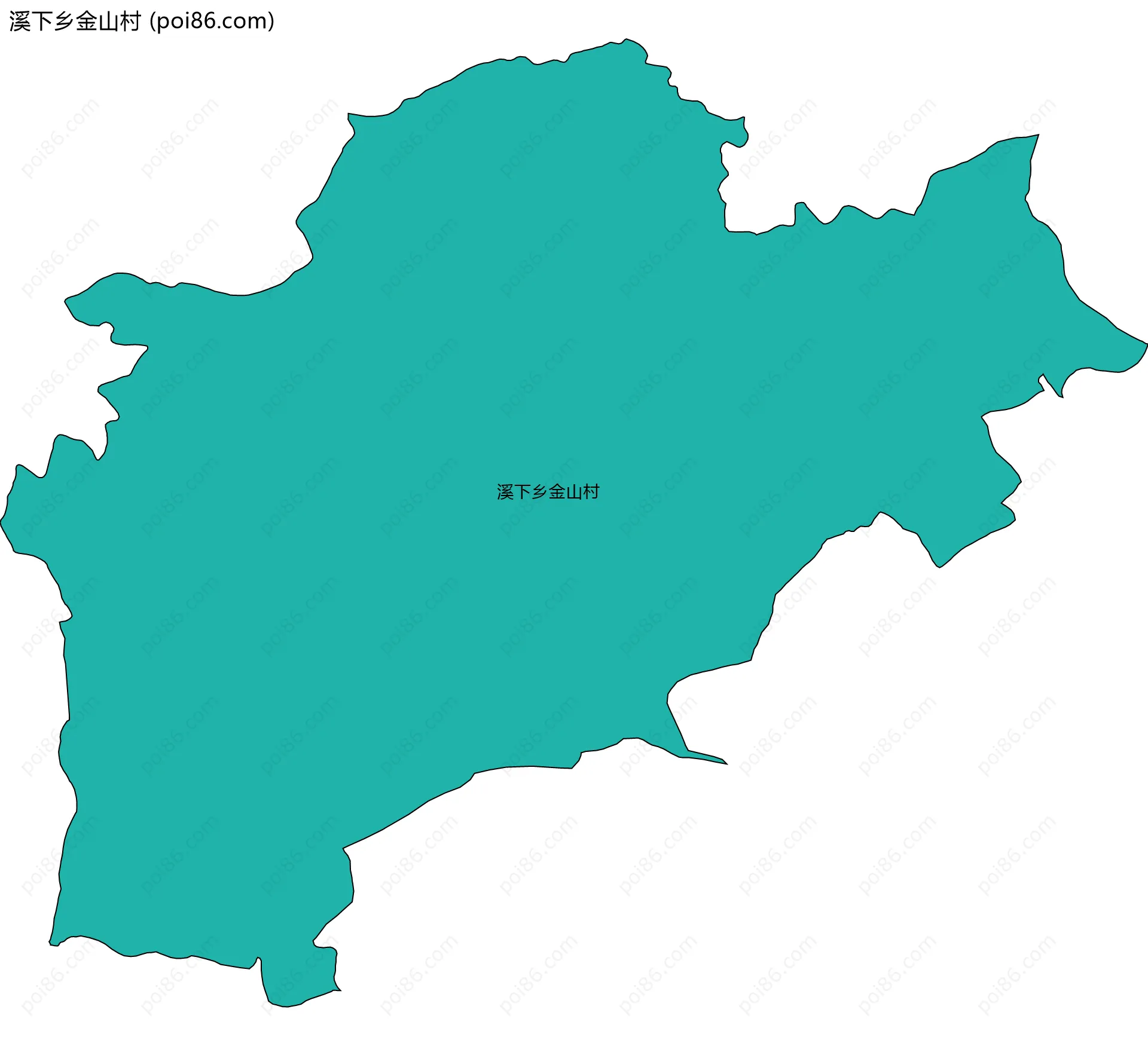 溪下乡金山村边界地图
