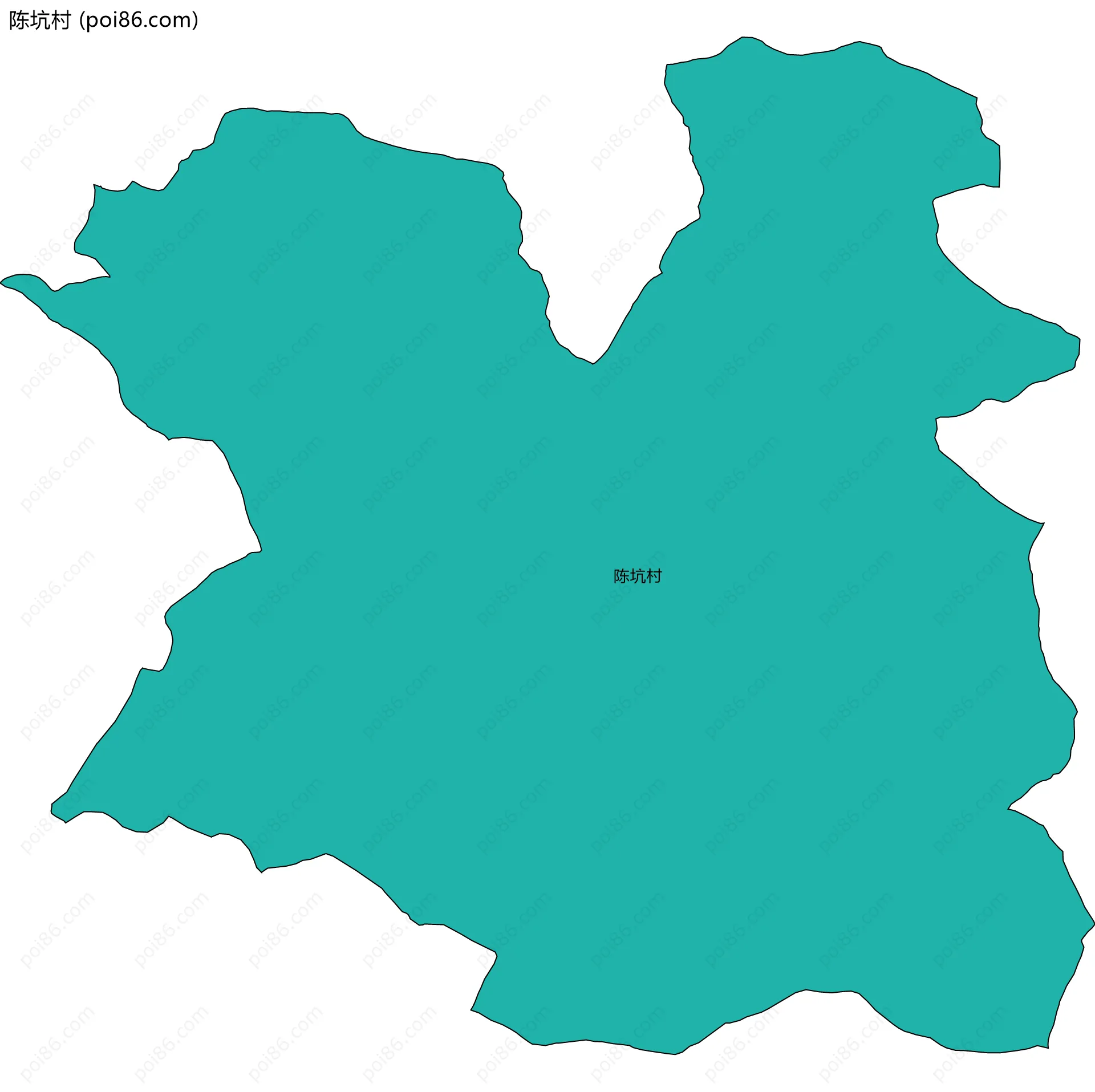 陈坑村边界地图