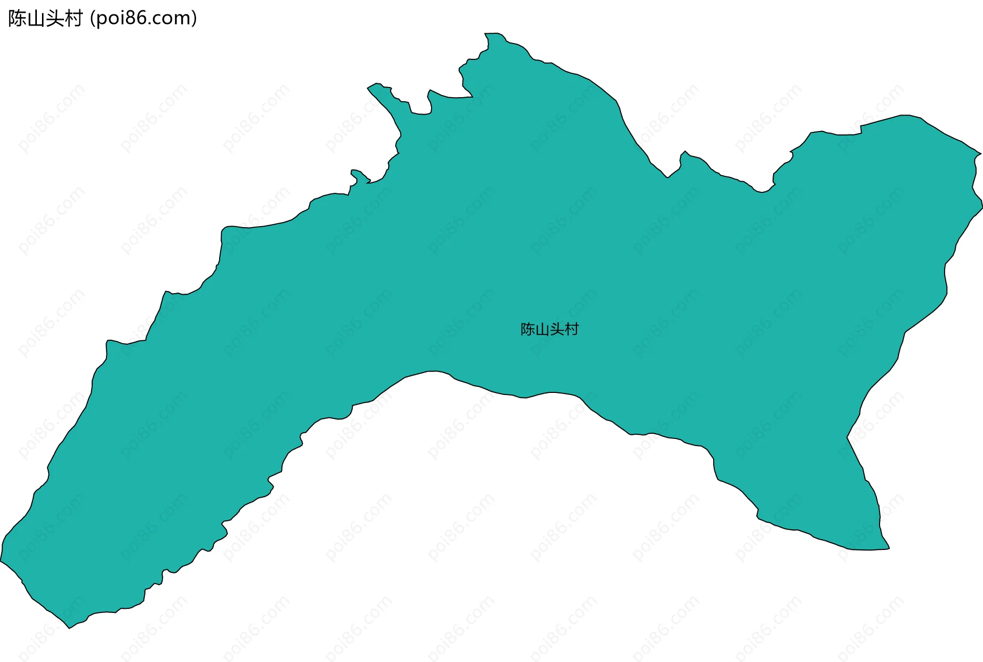 陈山头村边界地图