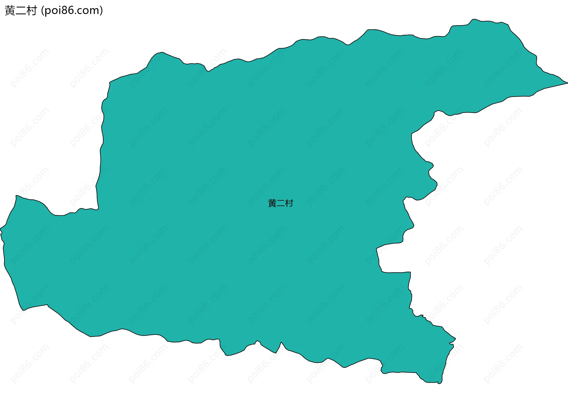 黄二村边界地图