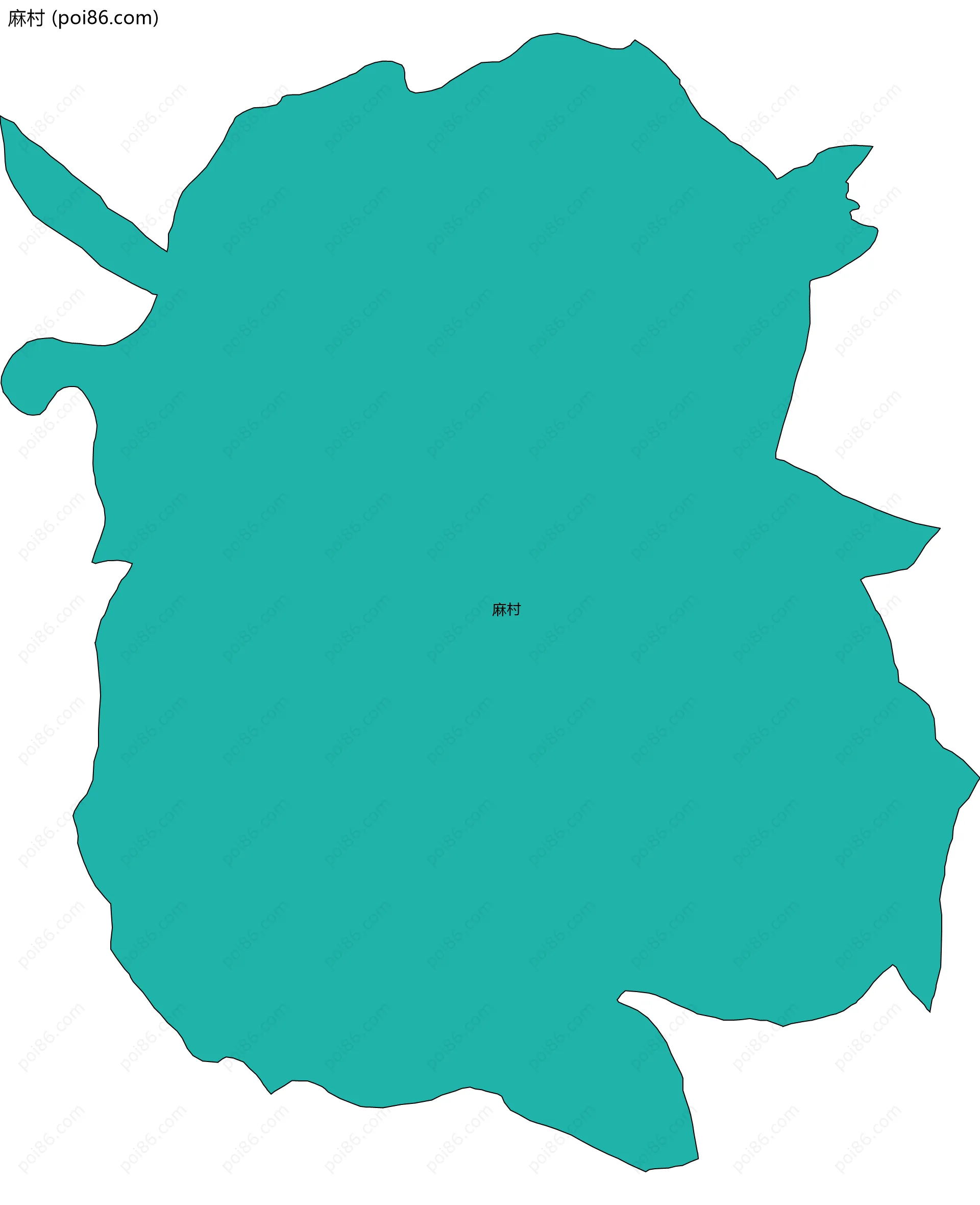 麻村边界地图