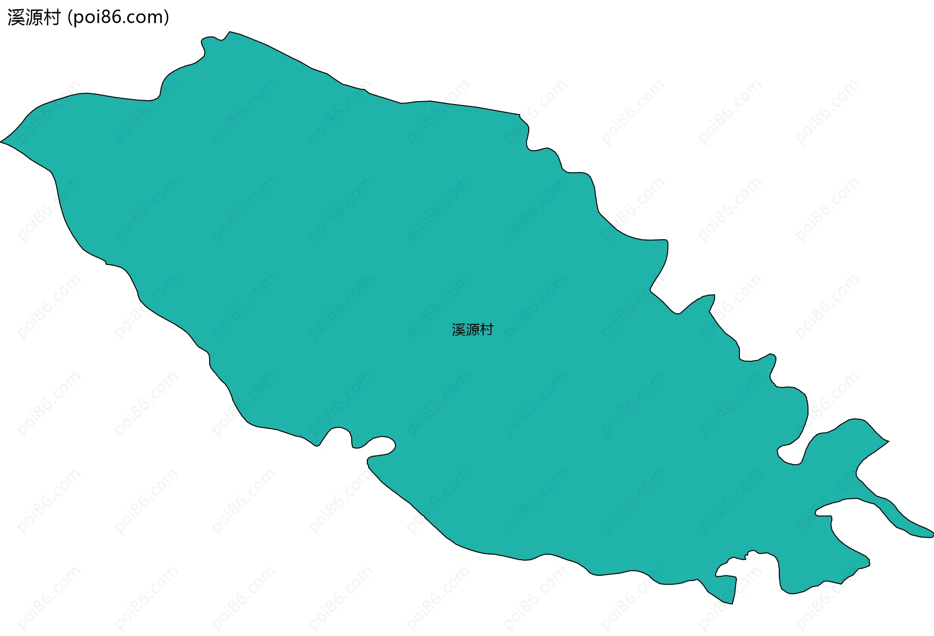 溪源村边界地图
