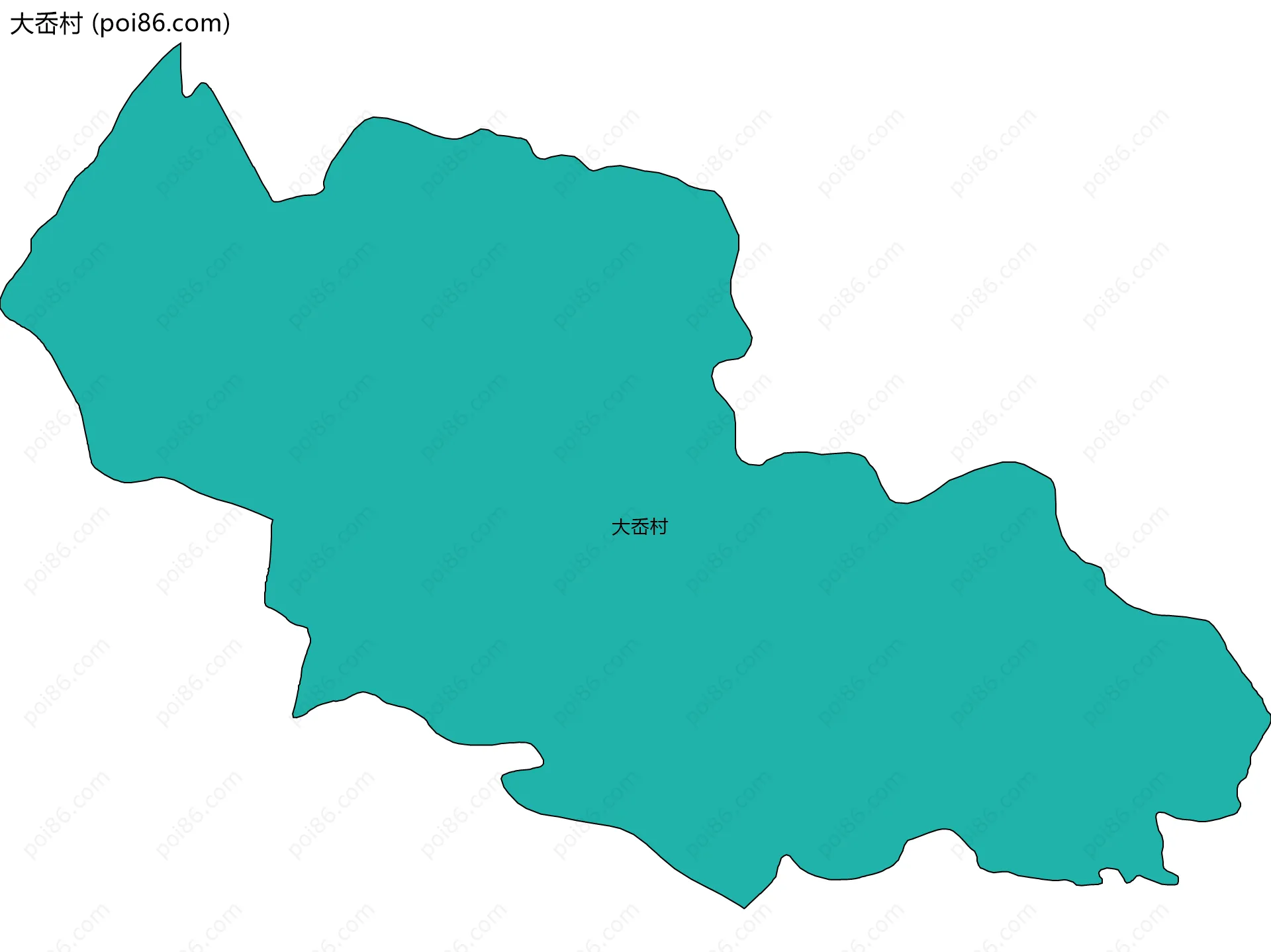 大岙村边界地图