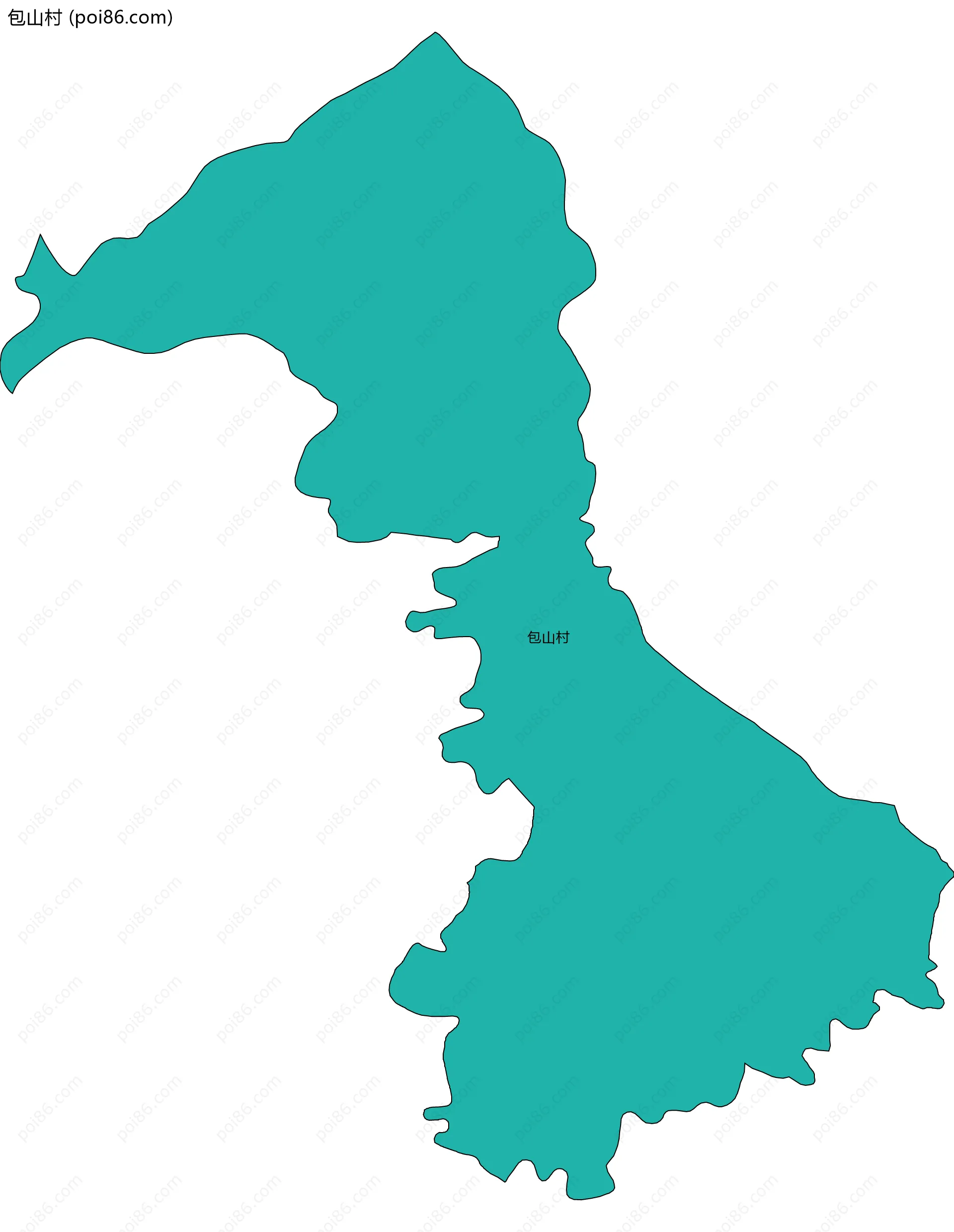 包山村边界地图