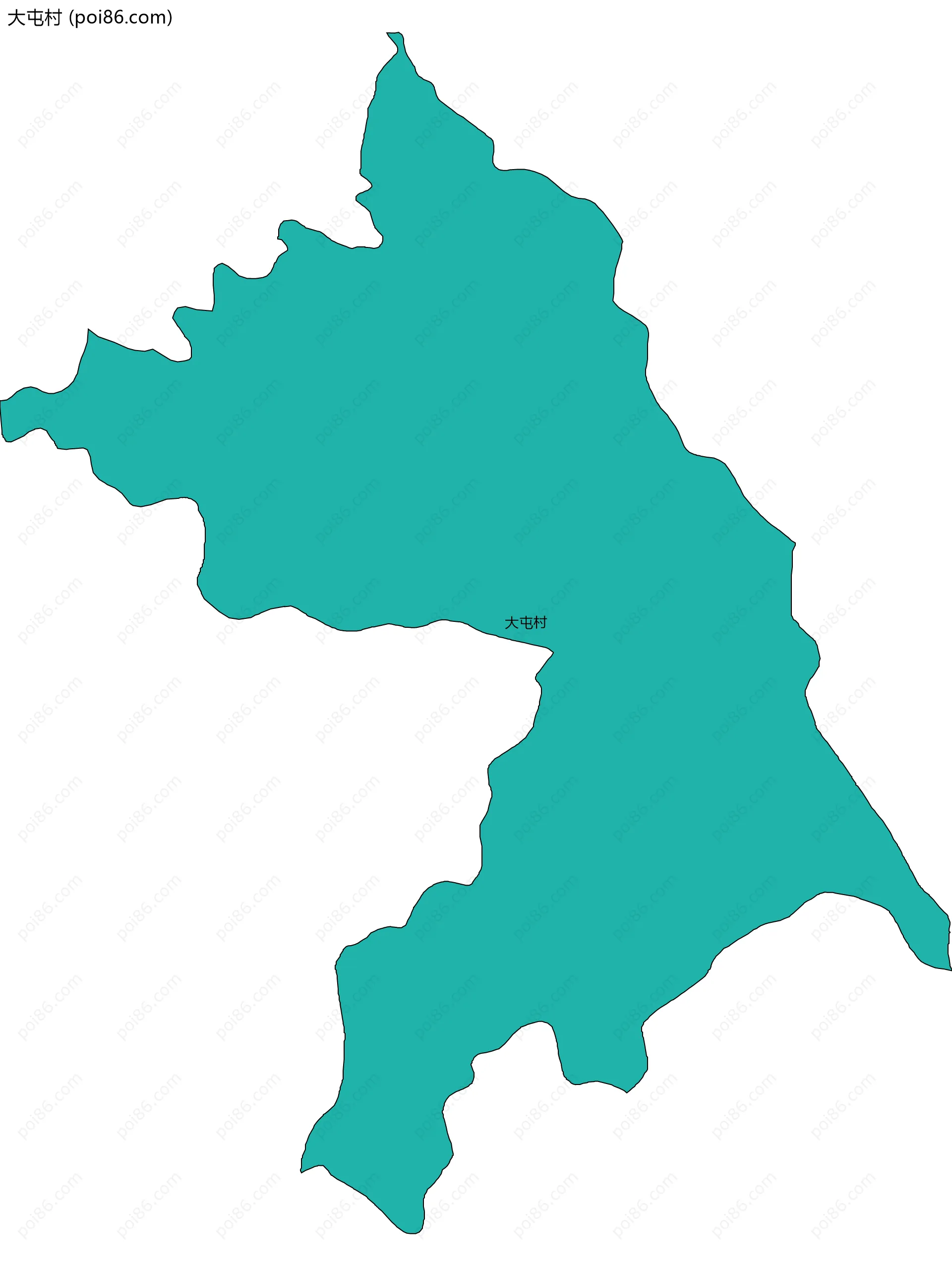 大屯村边界地图