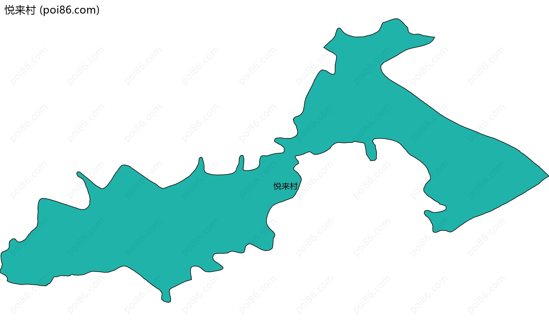 悦来村边界地图