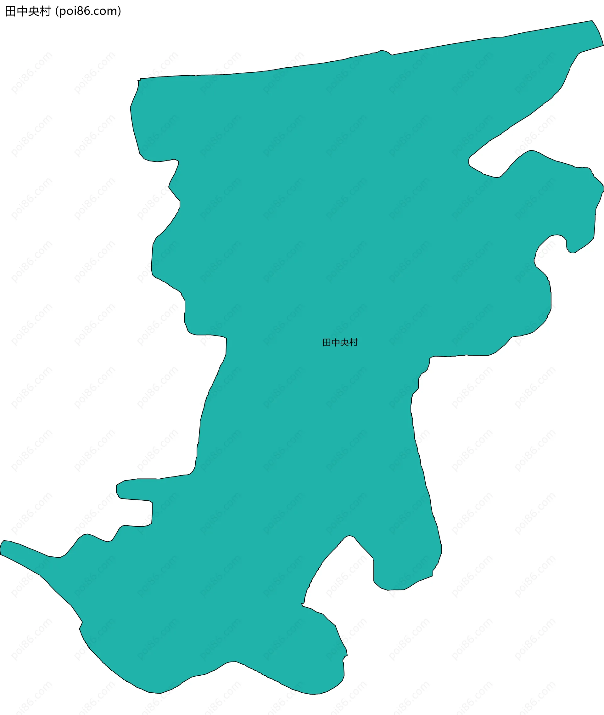 田中央村边界地图