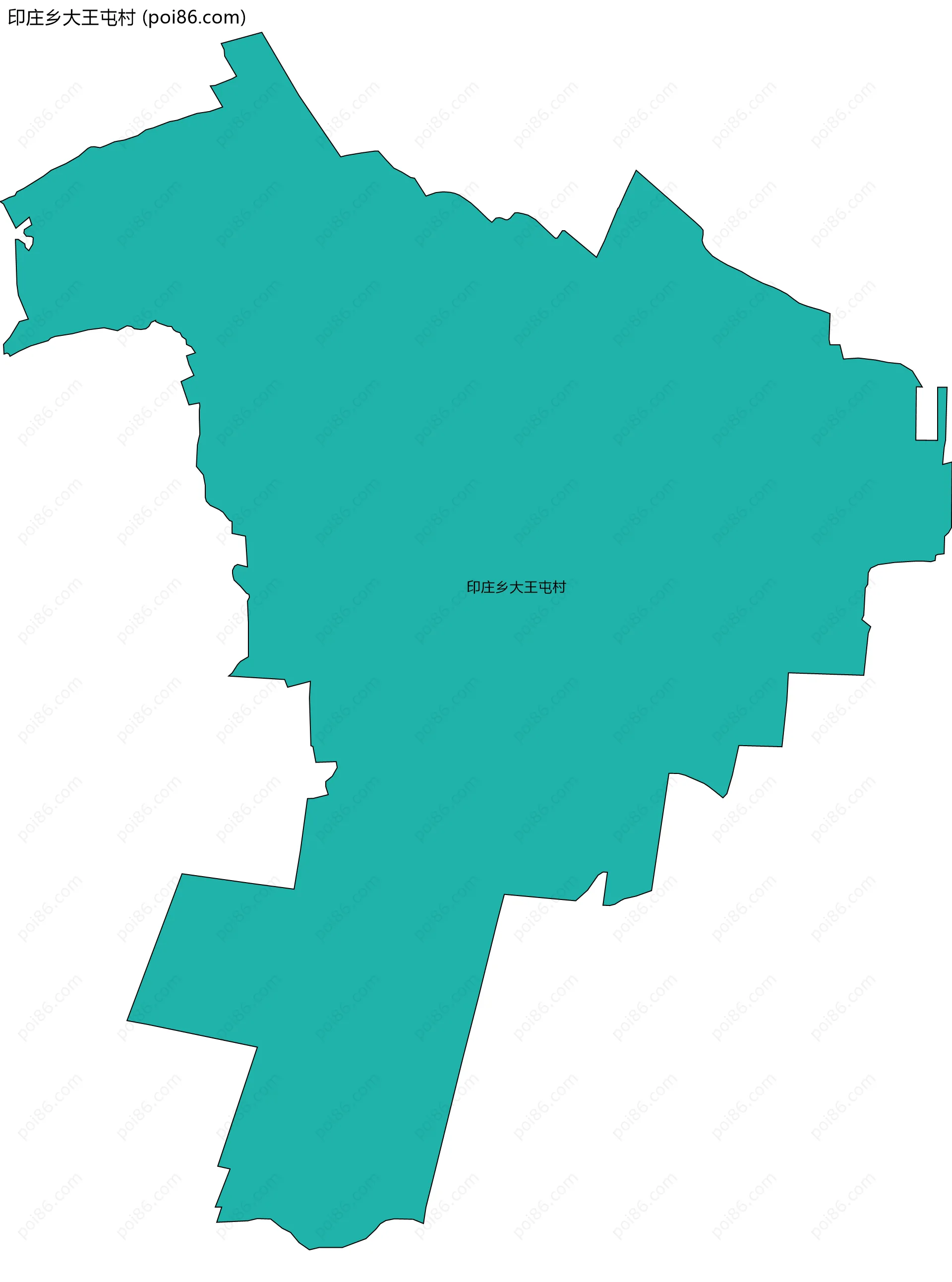 印庄乡大王屯村边界地图